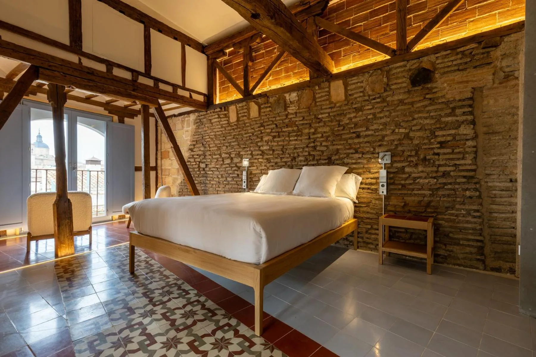 Bed in Hotel Carlos V