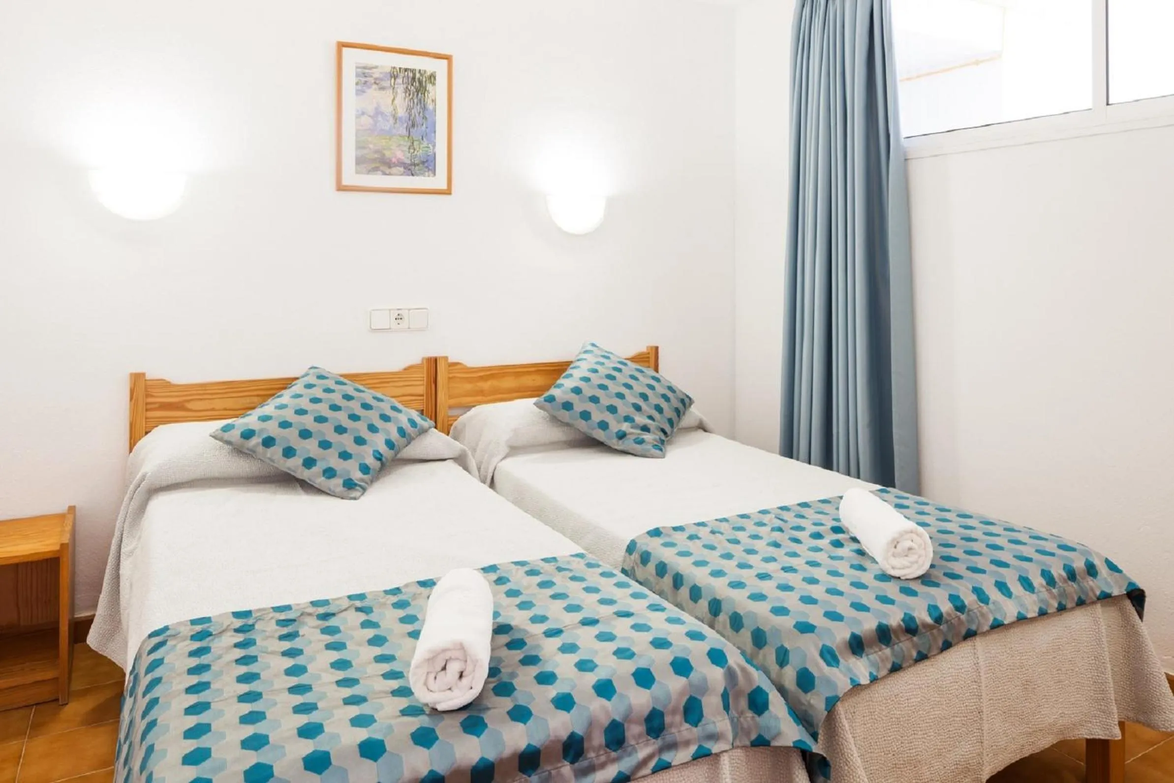 Bedroom, Bed in Aparthotel Puerto Cala Vadella