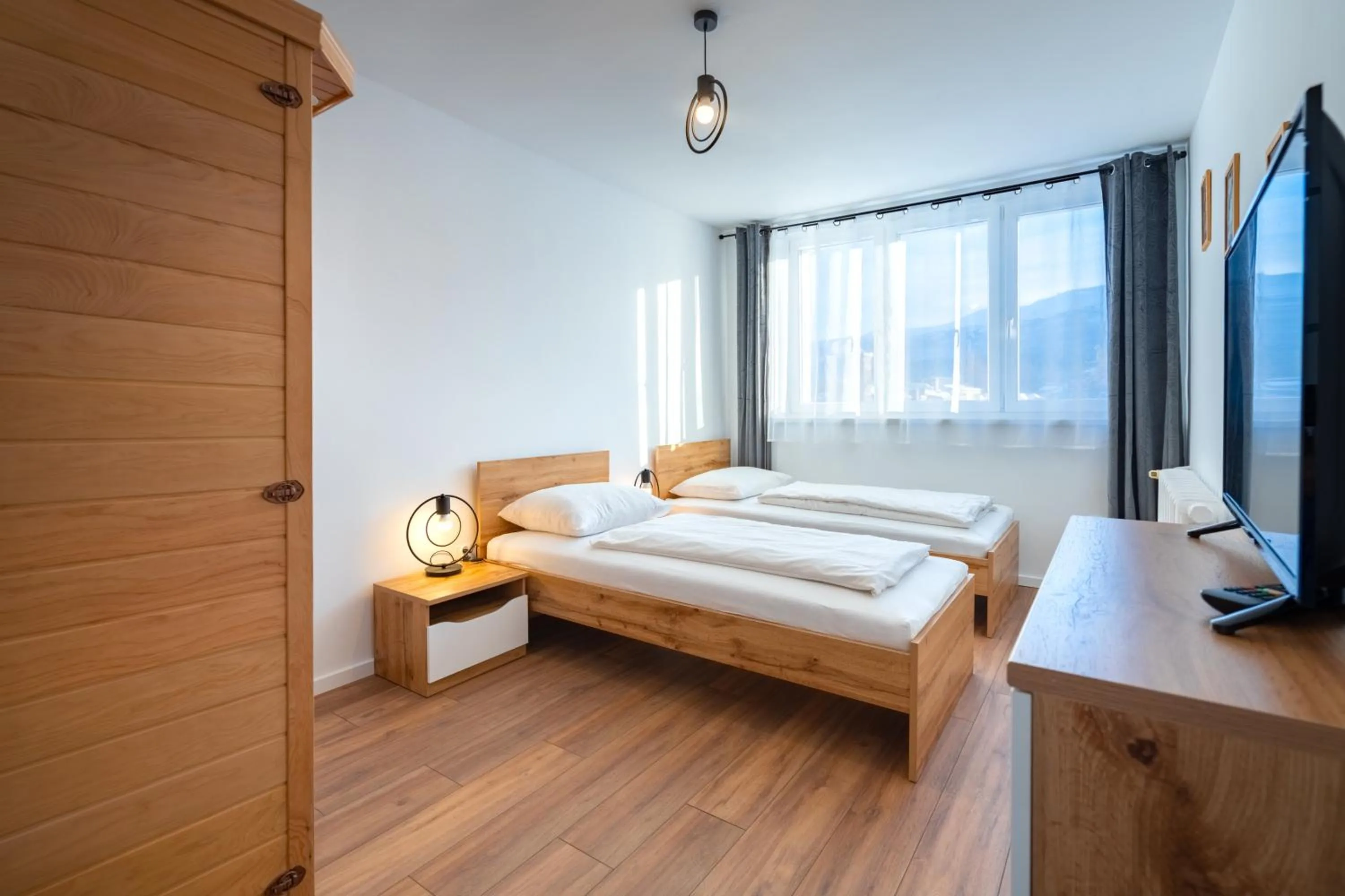 Bedroom, Bed in Apartament Fiński z sauną