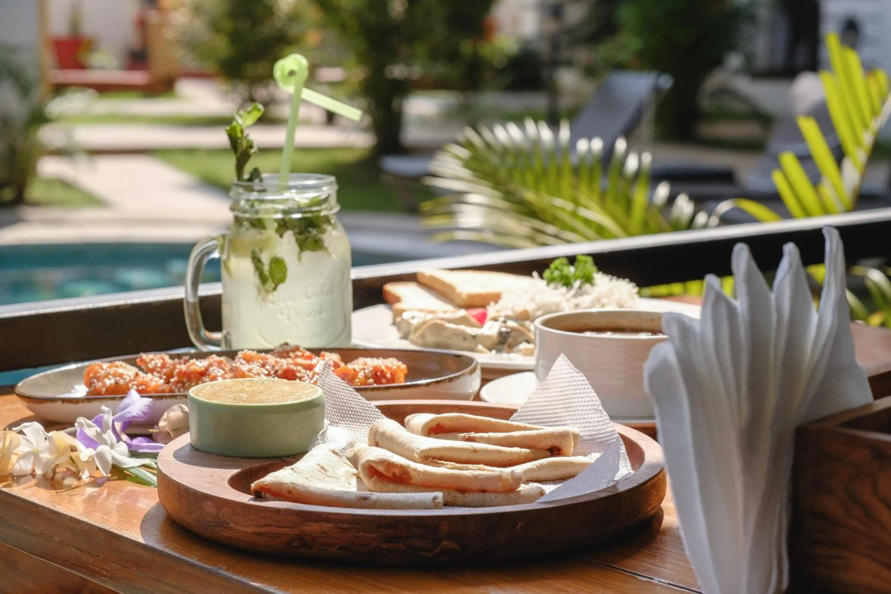 Food and drinks in The Verda De Miranda Resort Morjim North Goa