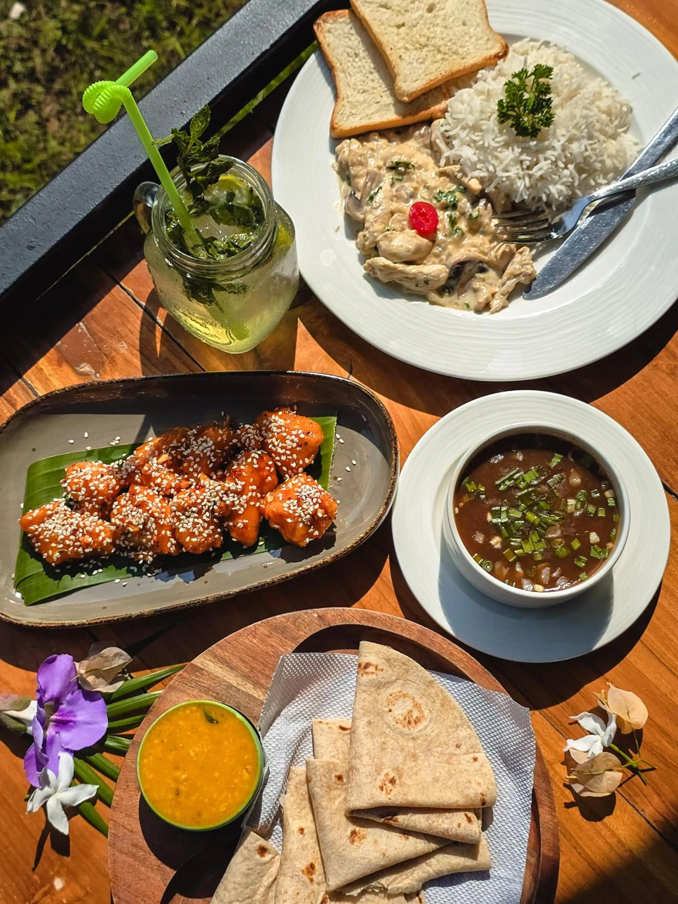 Food and drinks in The Verda De Miranda Resort Morjim North Goa