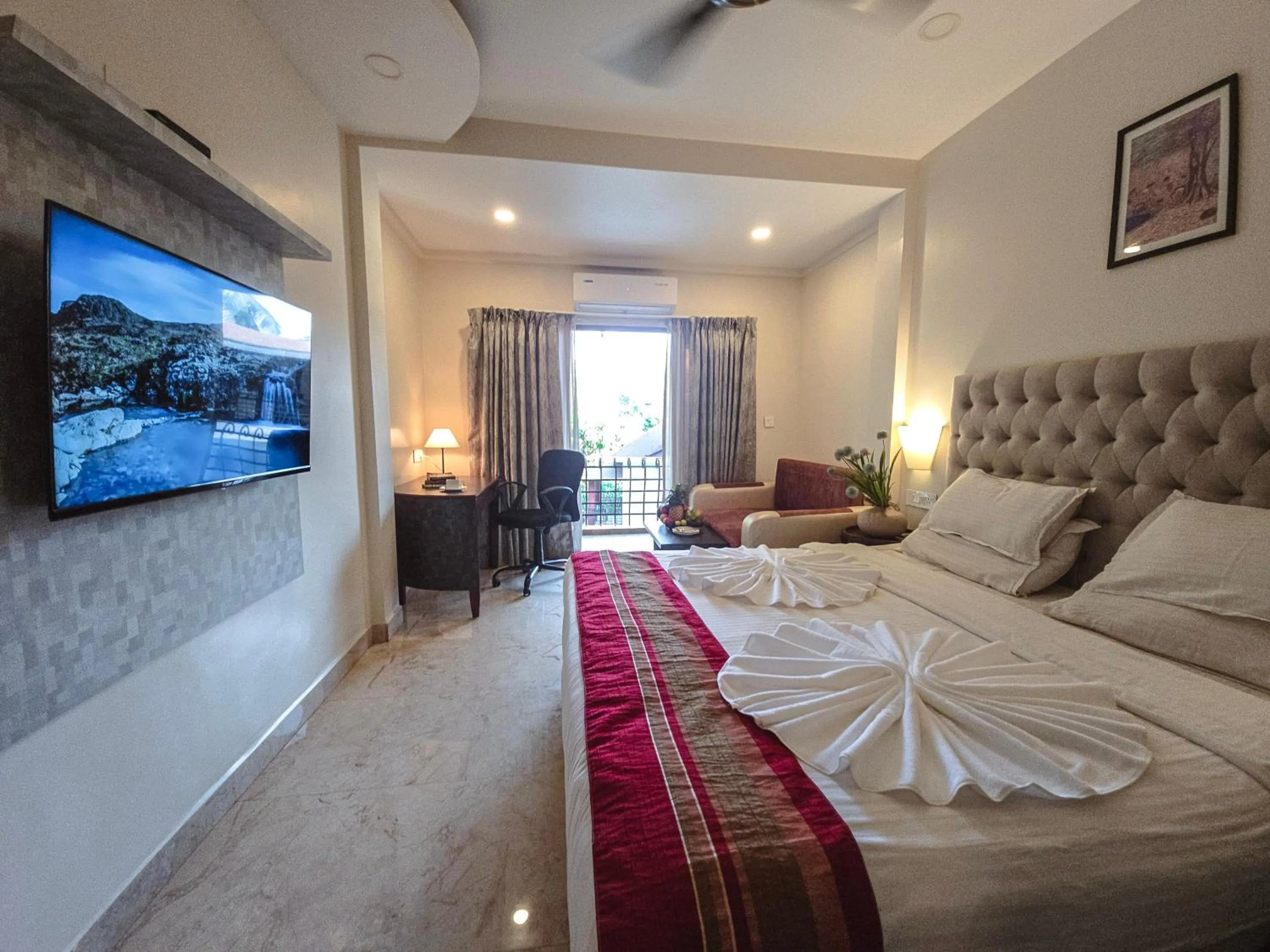 TV and multimedia, Bed in The Verda De Miranda Resort Morjim North Goa