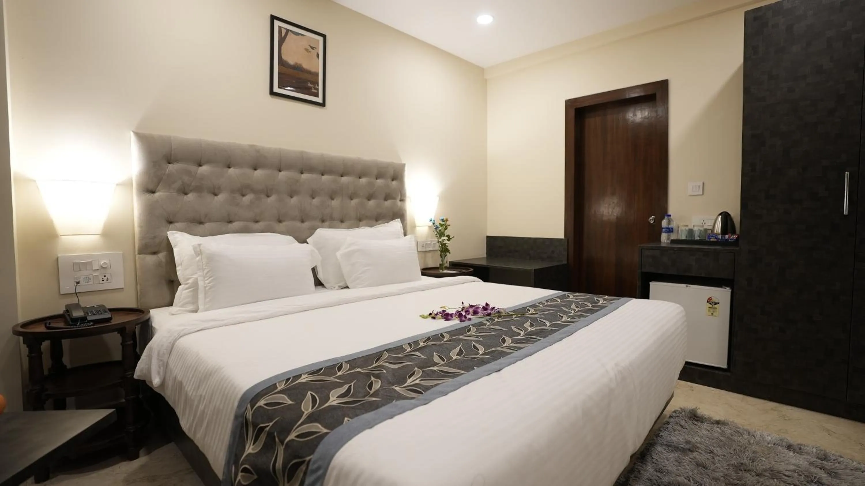 View (from property/room), Bed in The Verda De Miranda Resort Morjim North Goa