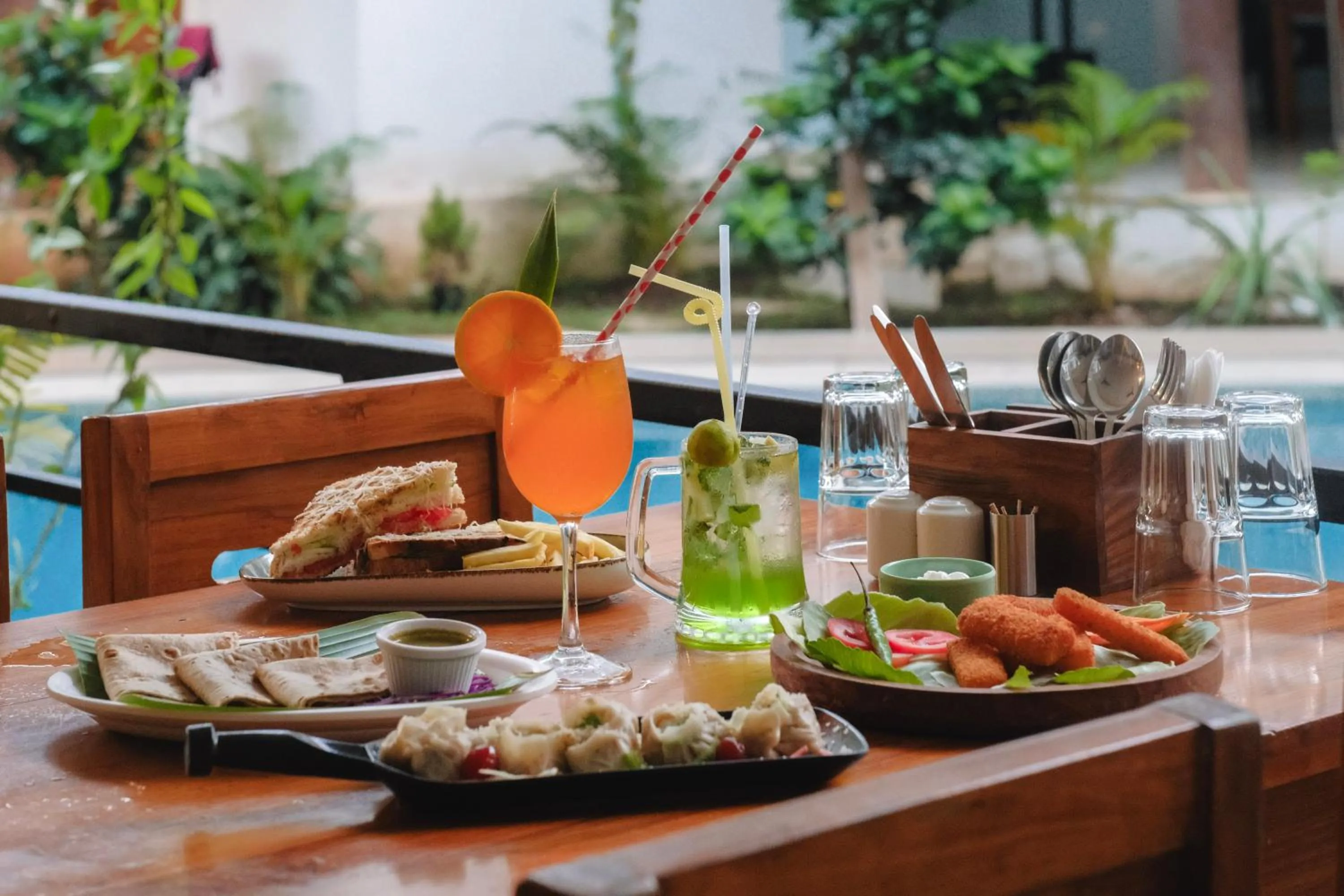 Food and drinks in The Verda De Miranda Resort Morjim North Goa