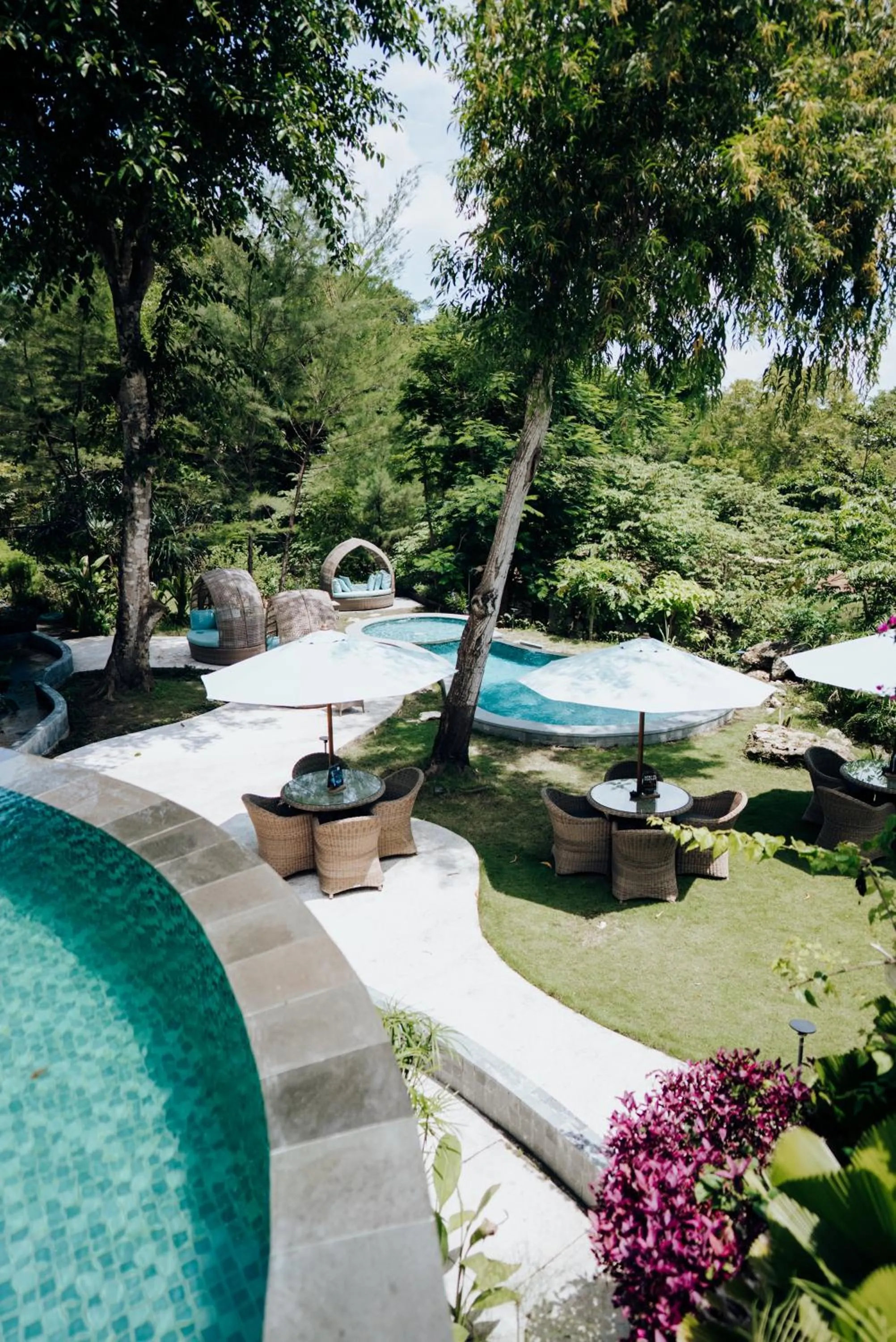 Swimming pool in Deep Roots Dive & Yoga Resort