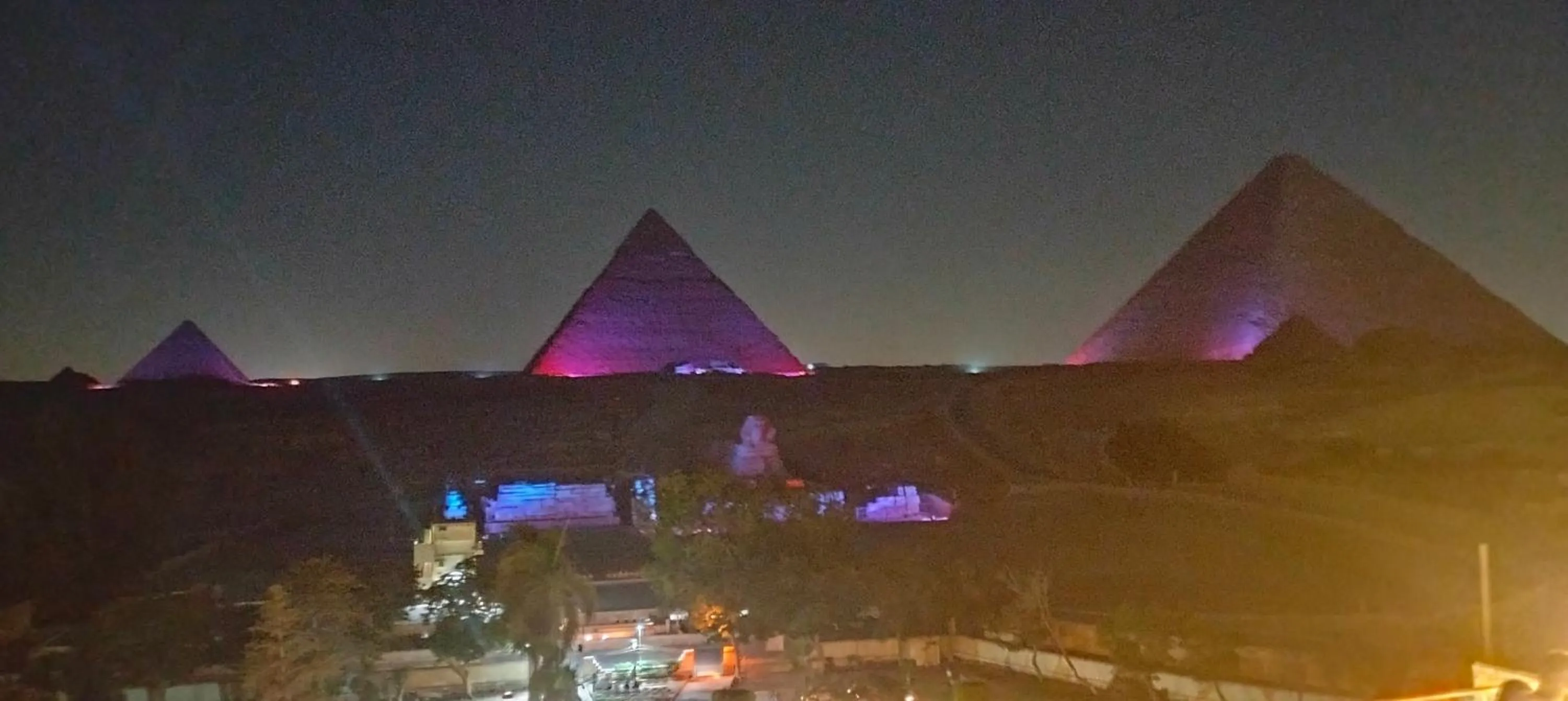 Landmark view in Zeina pyramids view