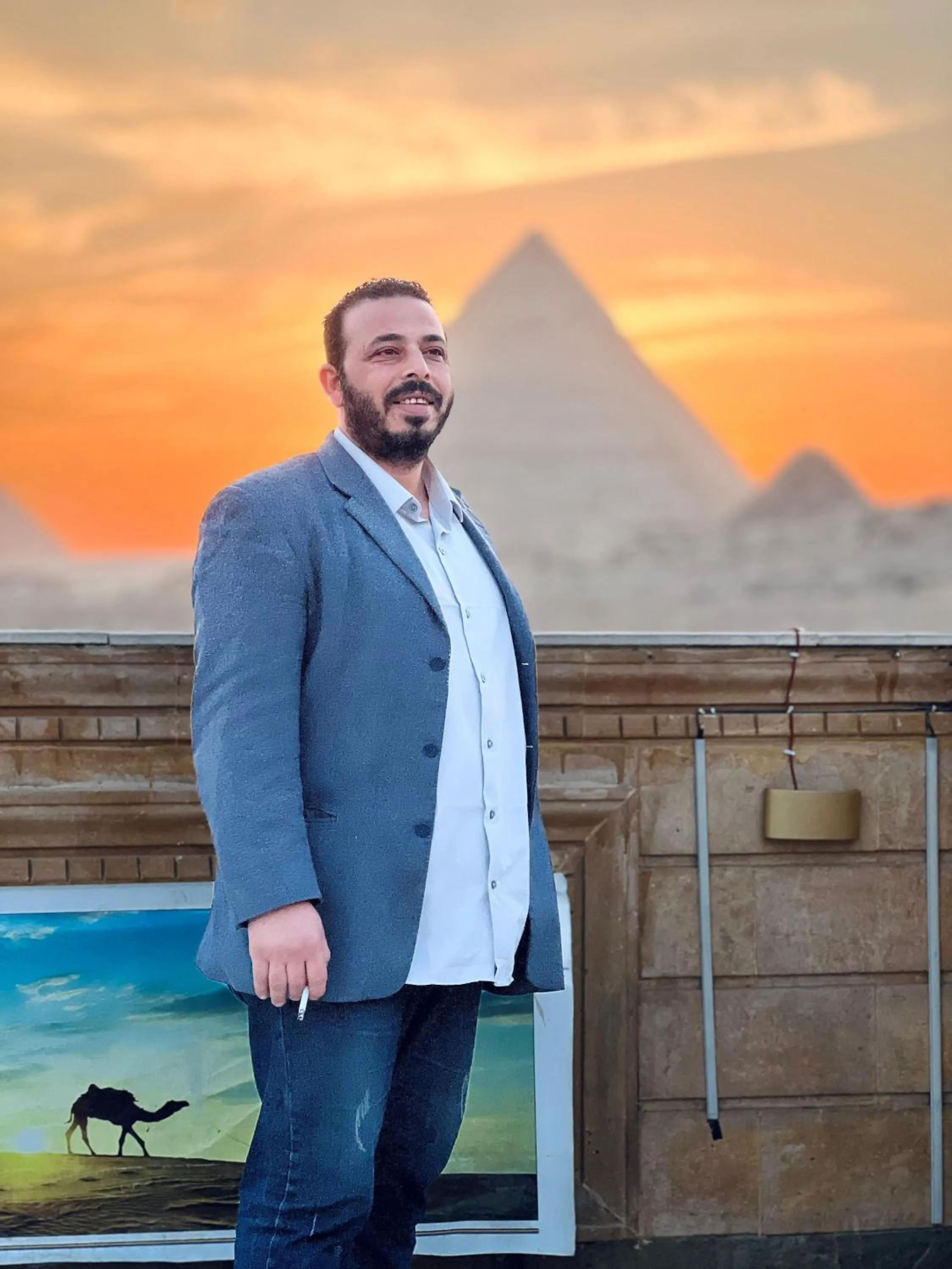 Landmark view in Zeina pyramids view