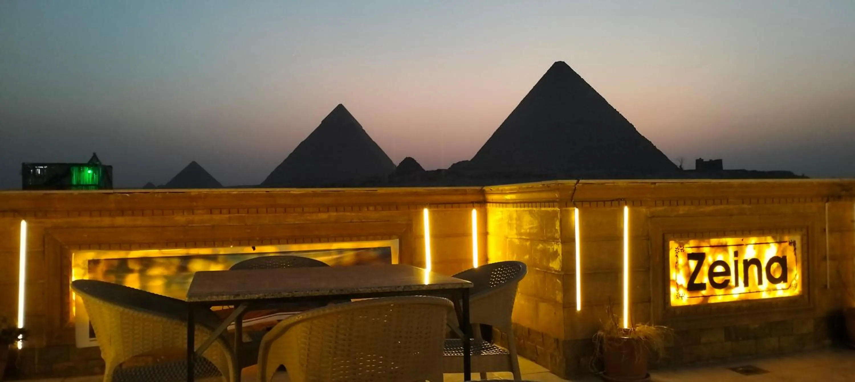 Landmark view in Zeina pyramids view