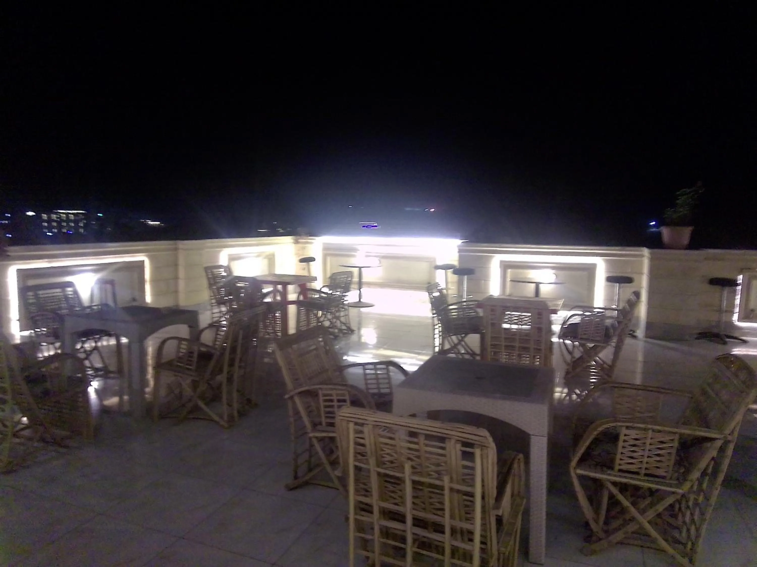 Night in Zeina pyramids view