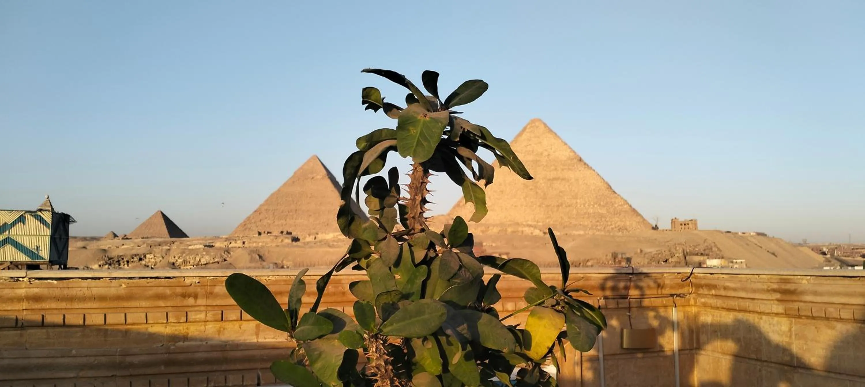 Landmark view in Zeina pyramids view