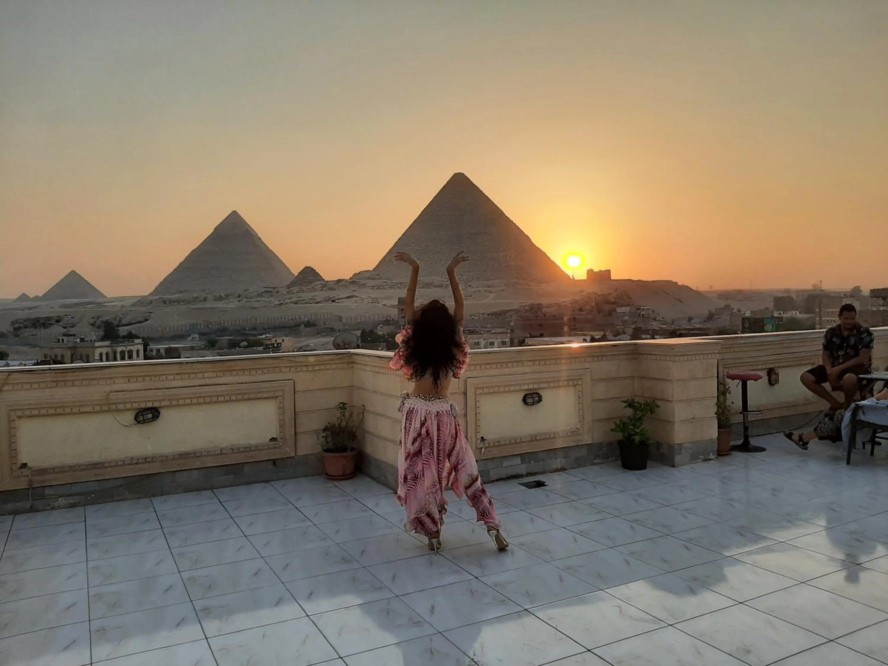 Landmark view in Zeina pyramids view