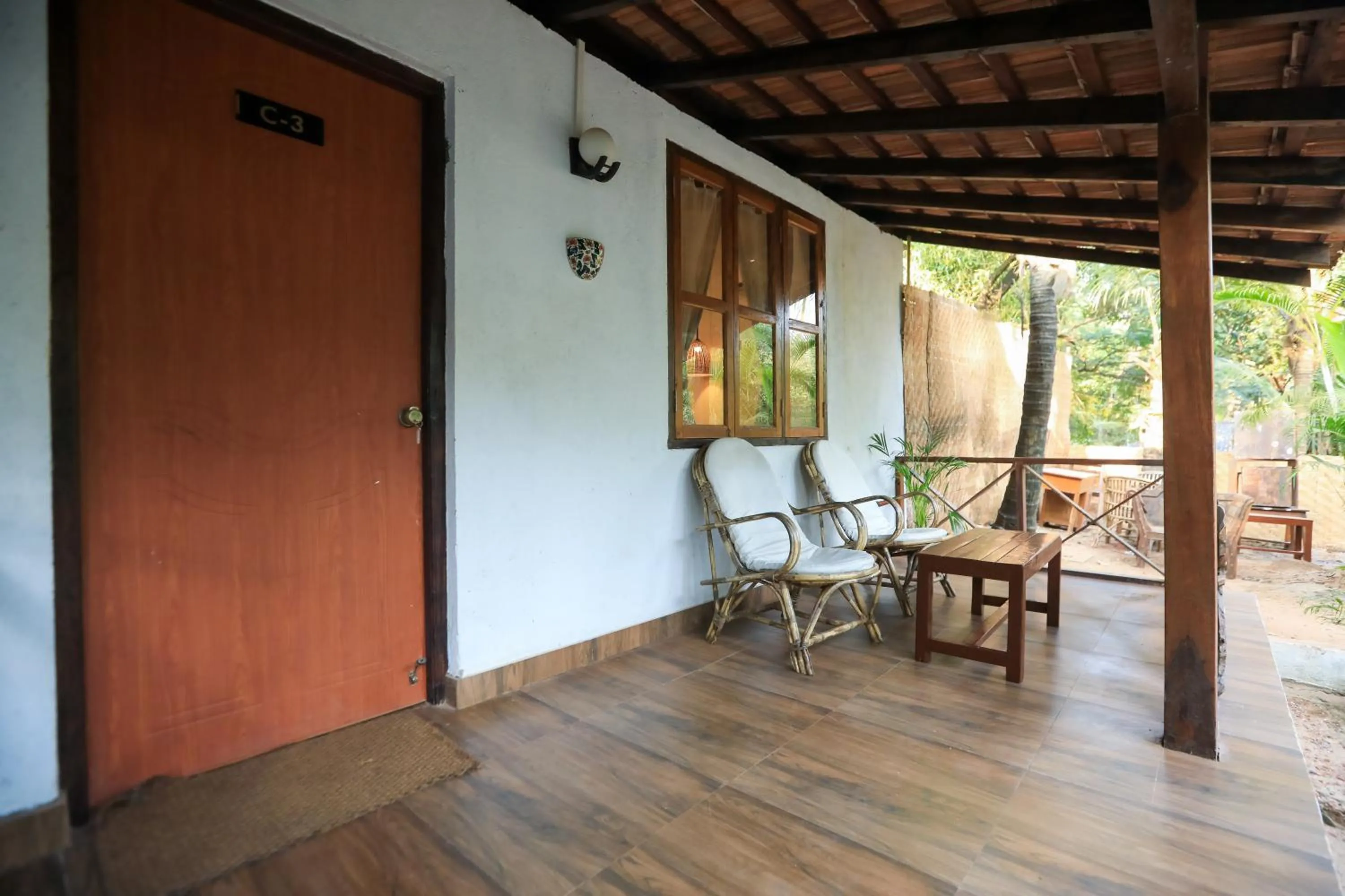 Seating area in Woodpegger By The Beach, Mandrem