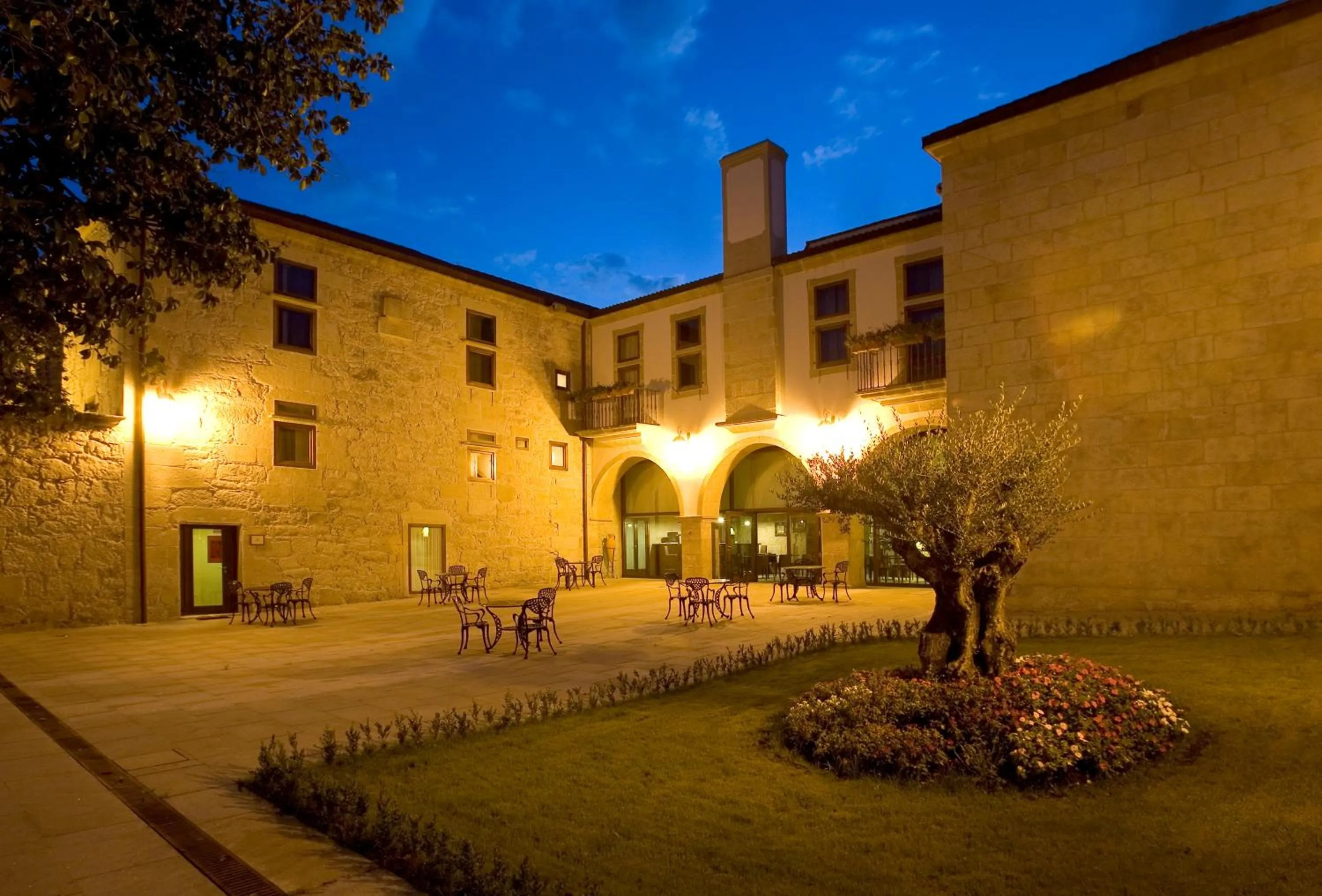 Property building in Hotel Pazo de Lestrove by Pousadas de Compostela