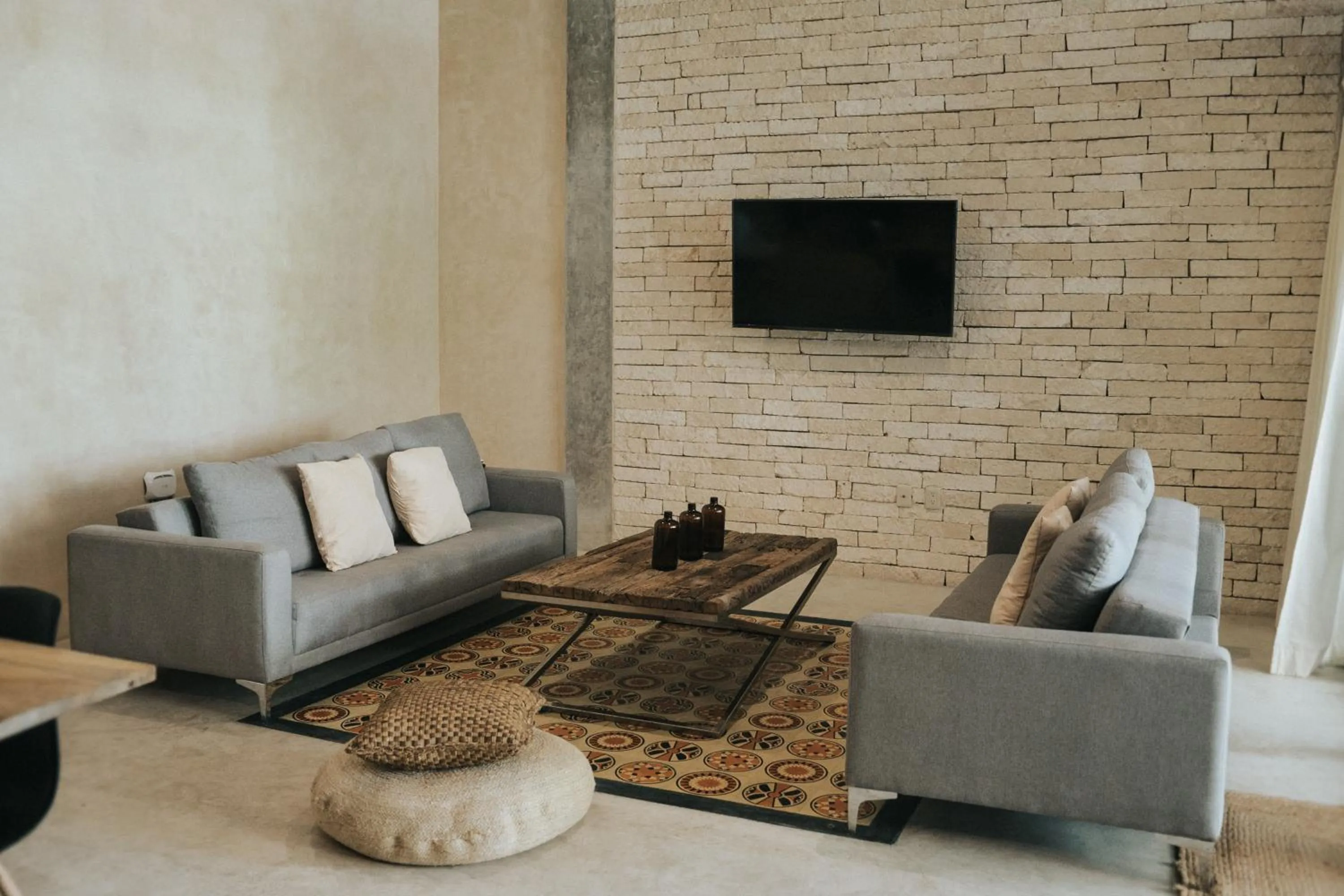 Living room in Lumina at Mudra Tulum