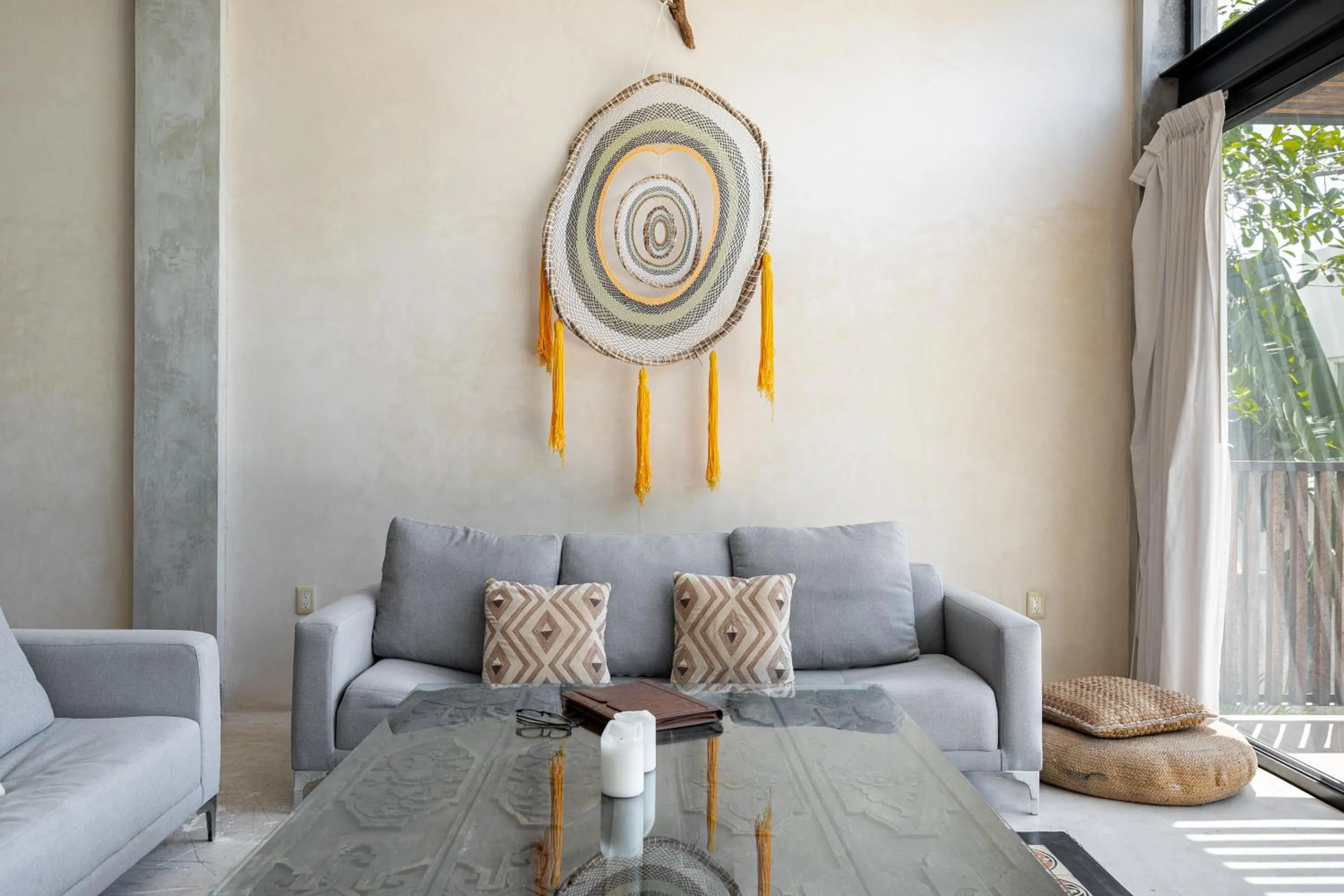 Living room in Lumina at Mudra Tulum