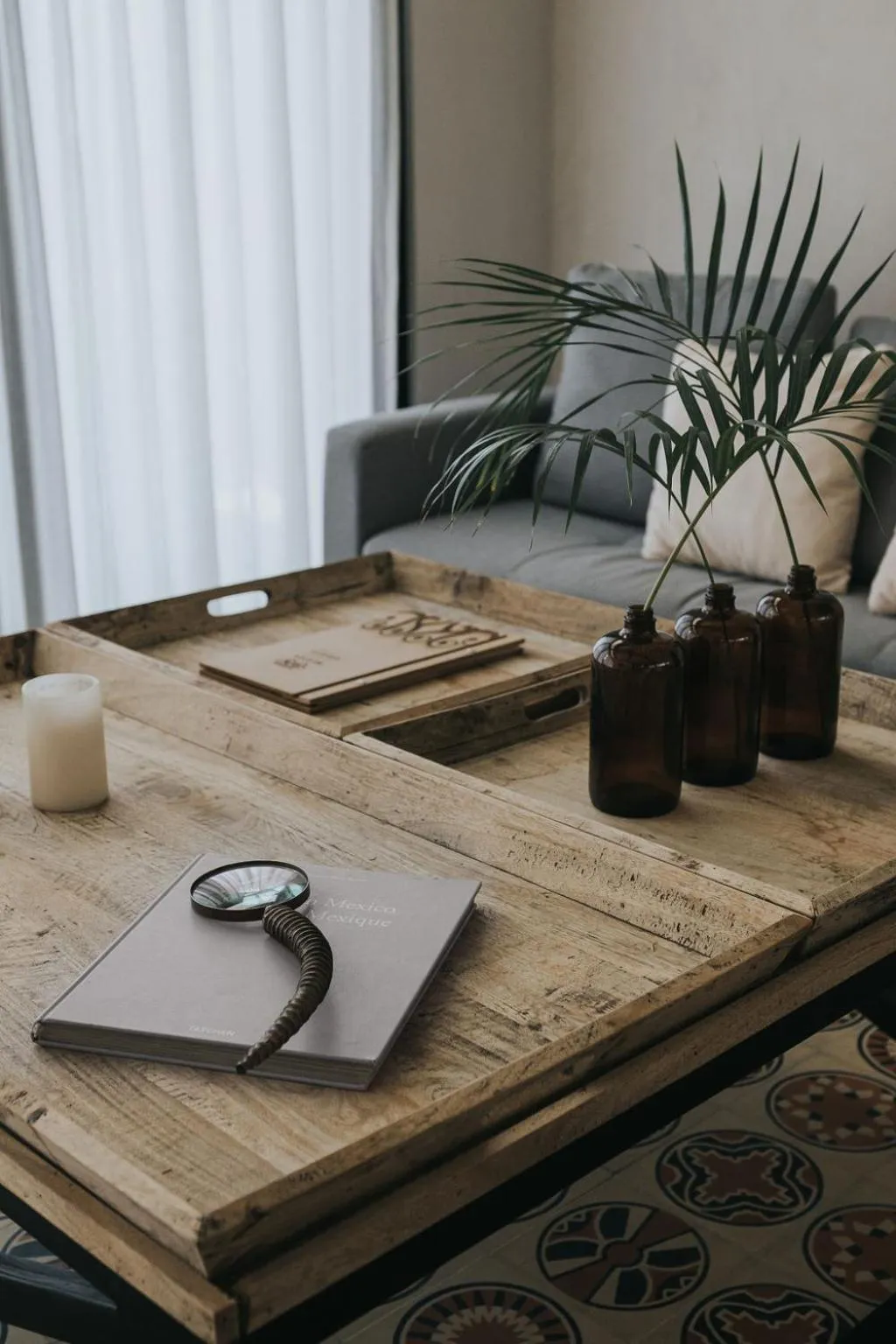 Living room in Lumina at Mudra Tulum
