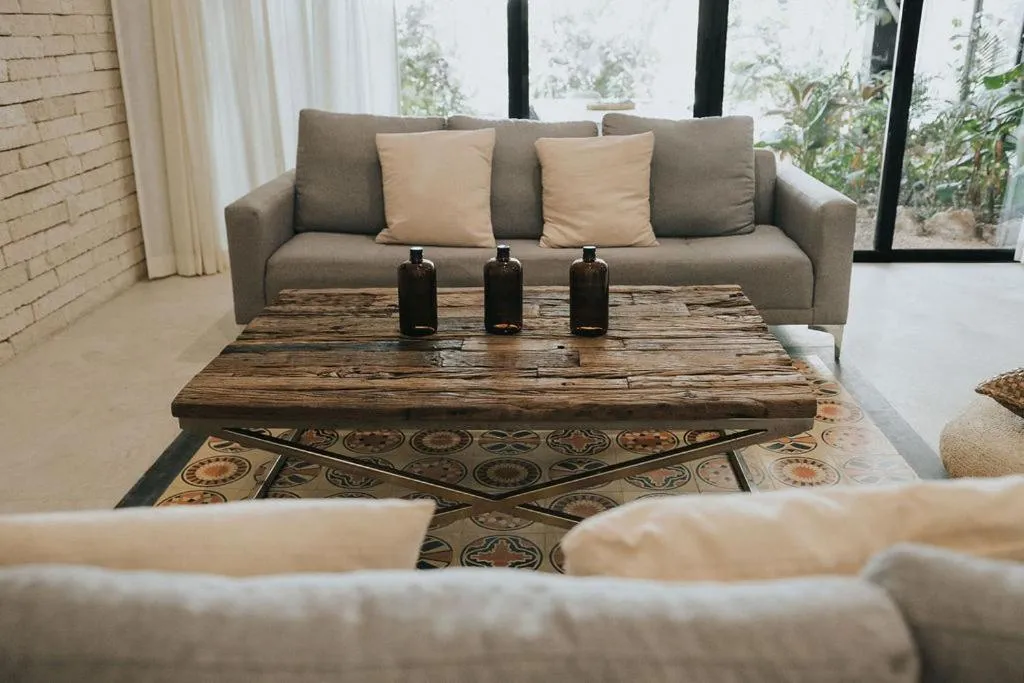 Living room in Lumina at Mudra Tulum