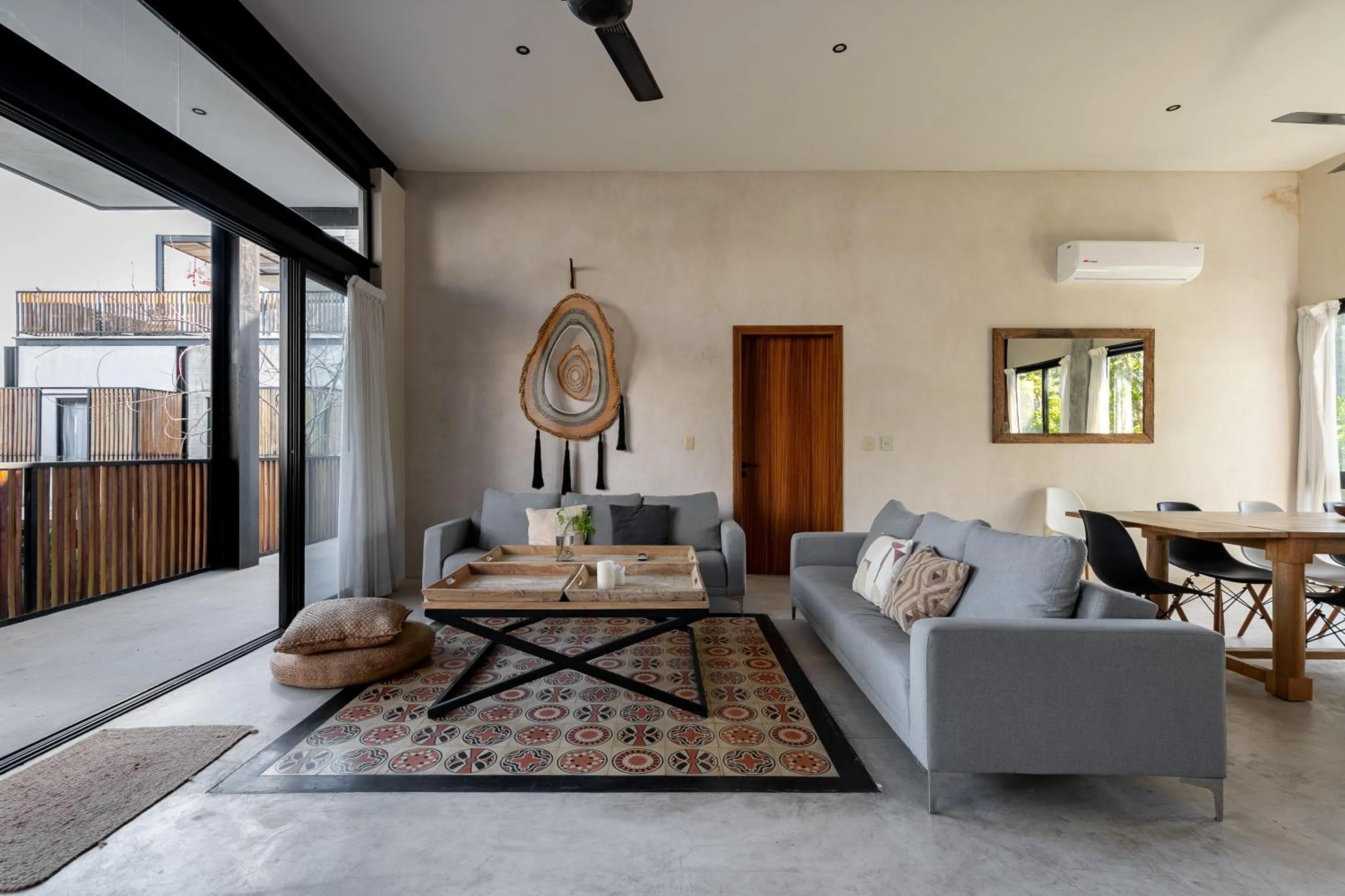 Living room in Lumina at Mudra Tulum