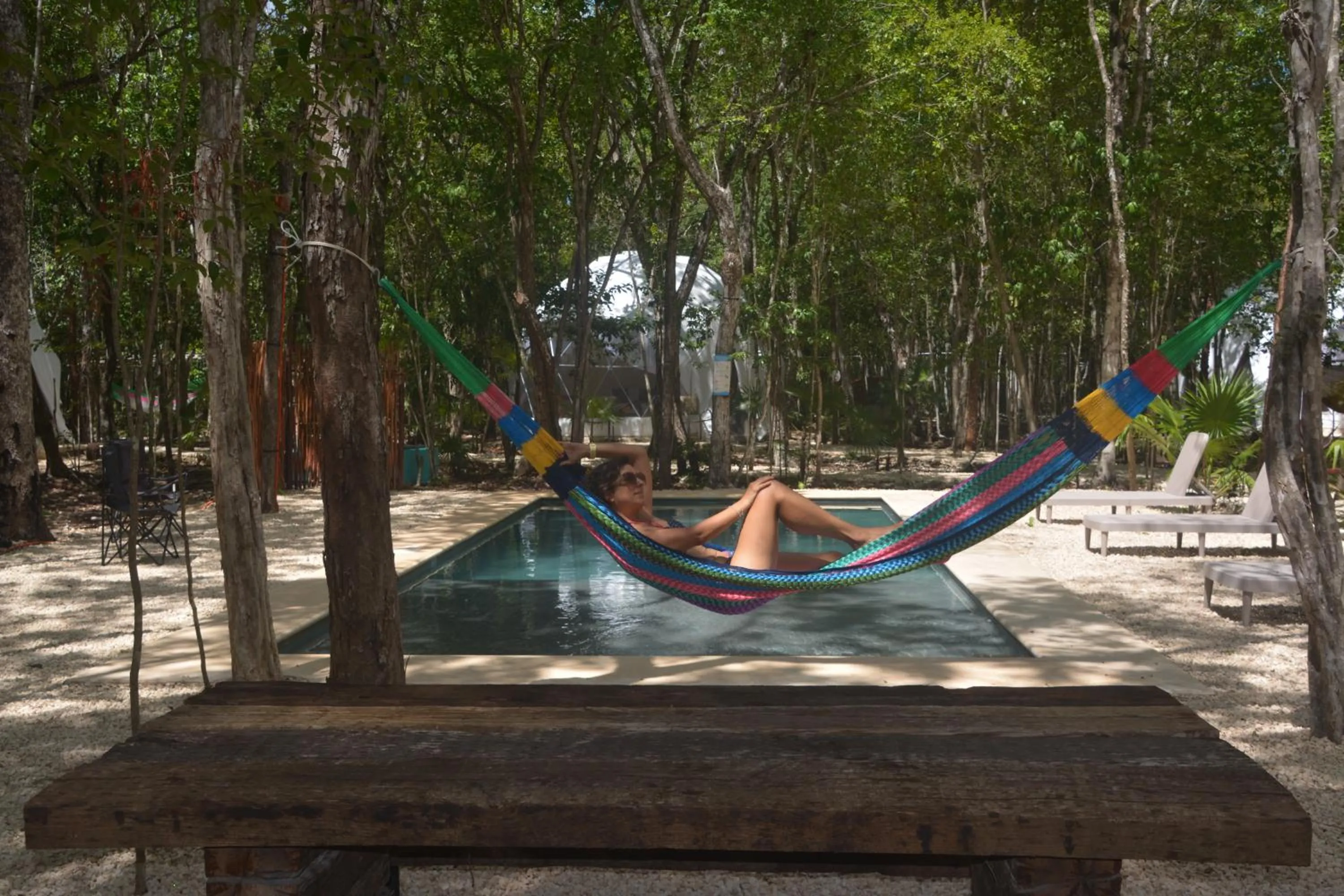 Swimming pool in Glamping Mayan Glam