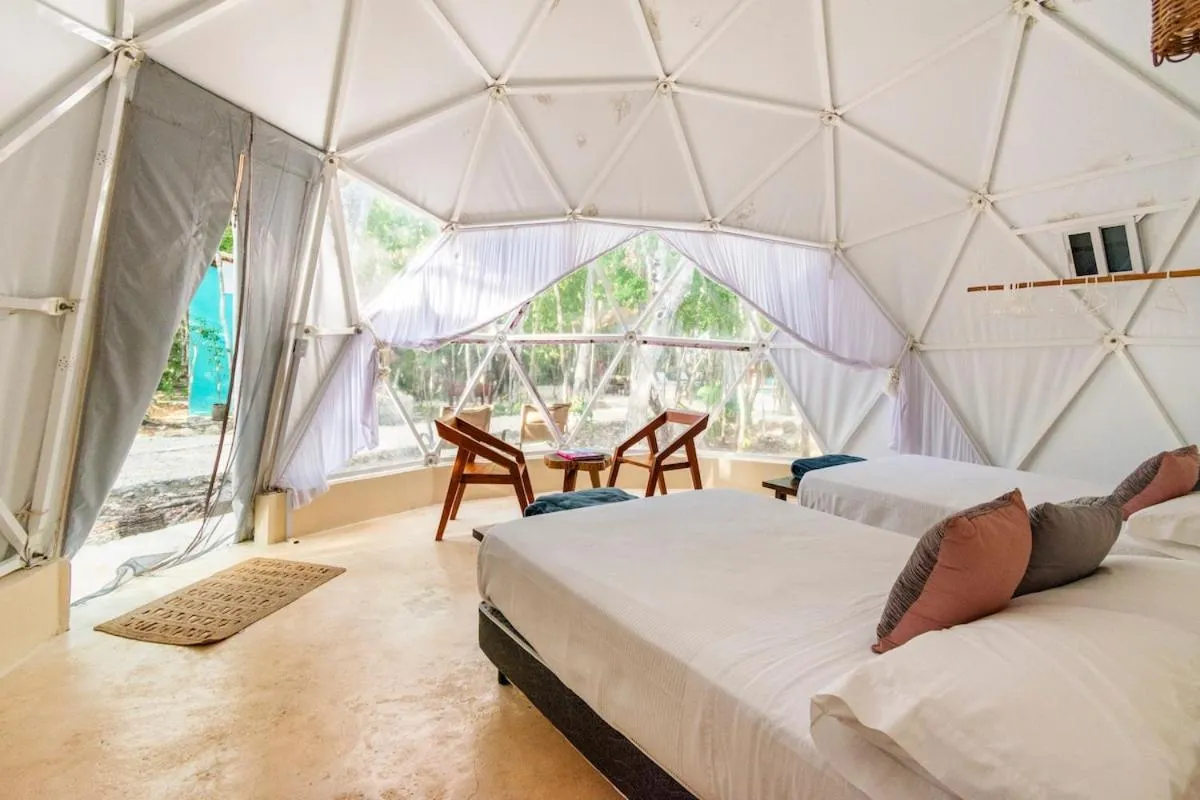 Bed in Glamping Mayan Glam