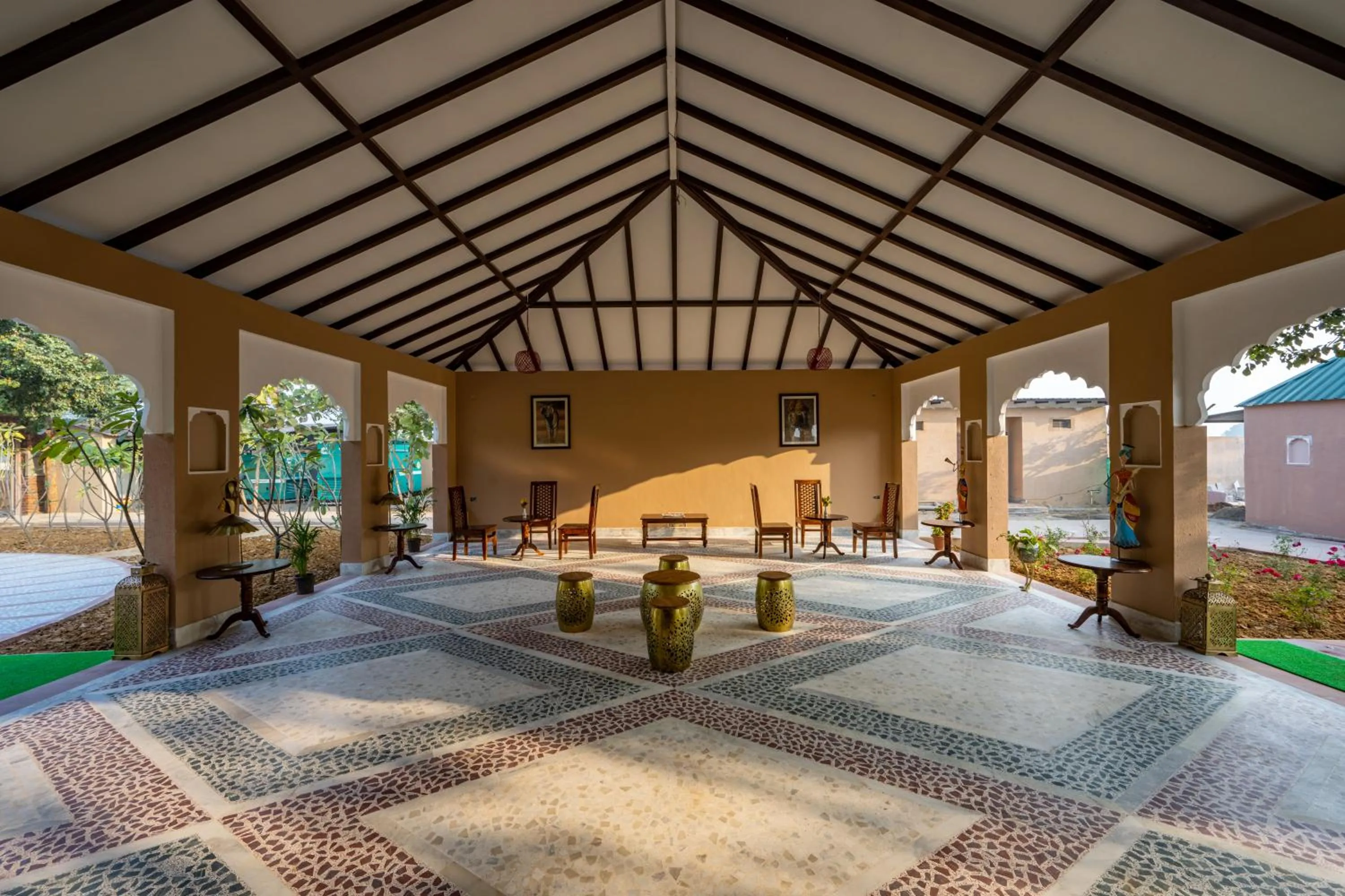 Seating area in Aangan Resort Ranthambhore - A Private Pool Villa