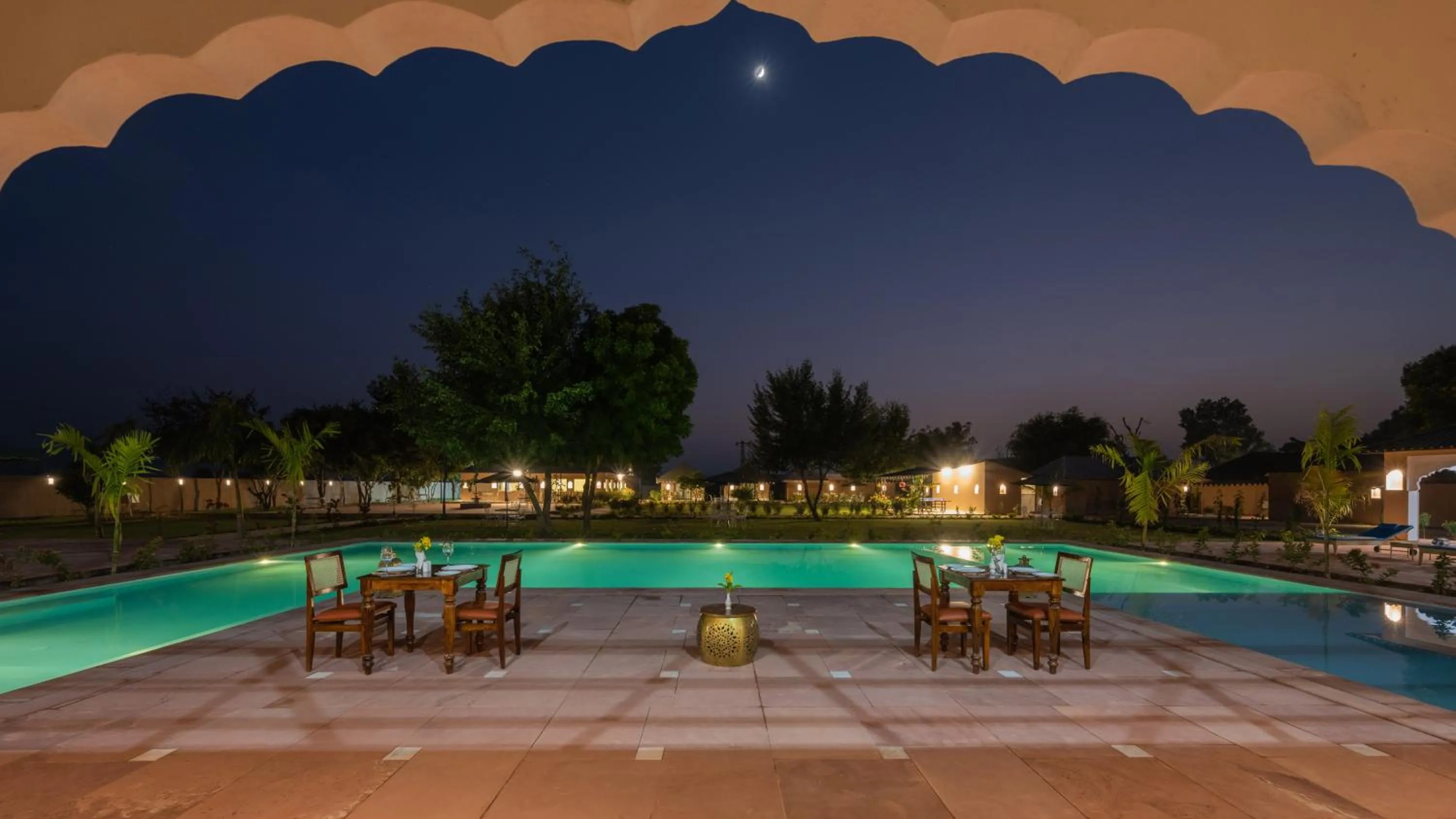 Night in Aangan Resort Ranthambhore - A Private Pool Villa