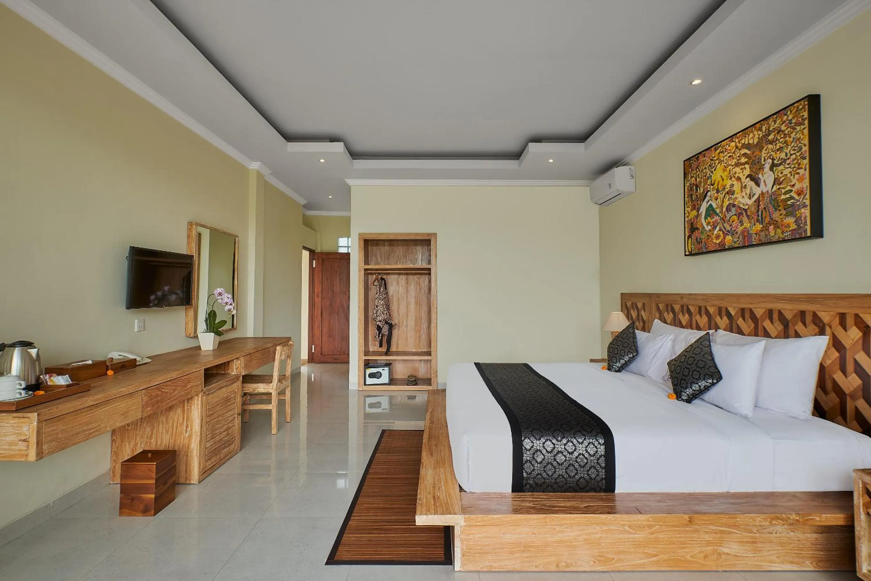 TV and multimedia, Bed in Gynandha Ubud Cottage