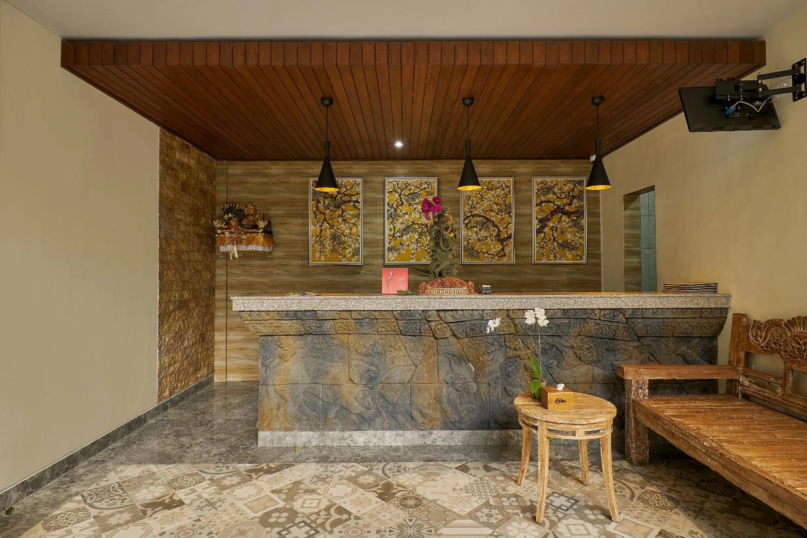 Lobby or reception in Gynandha Ubud Cottage