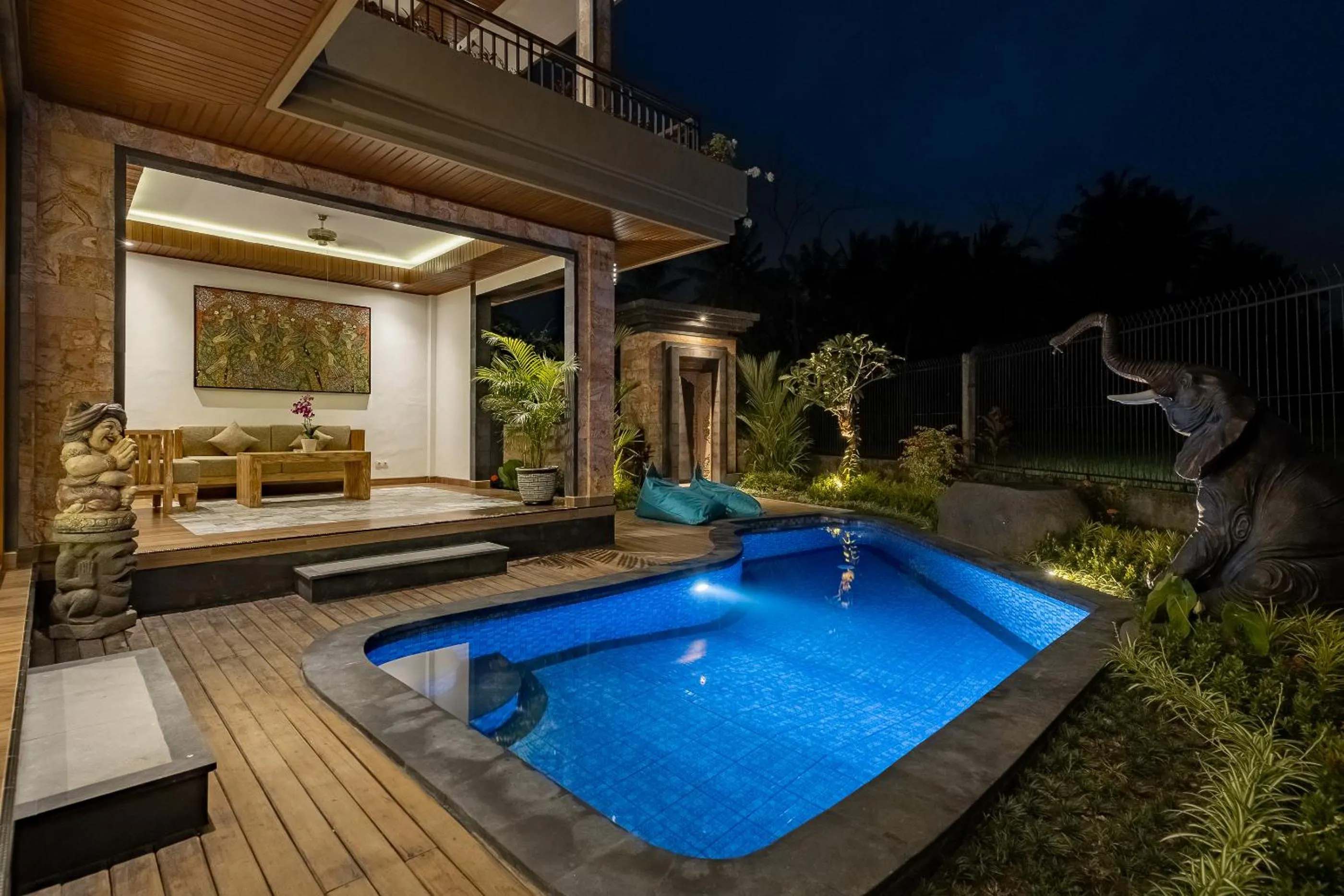 Patio in Gynandha Ubud Cottage