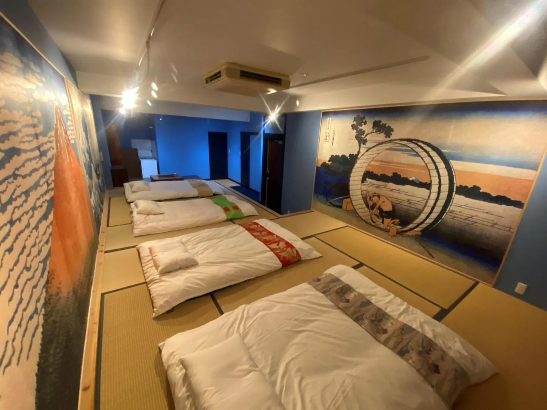 Bed in Osaka Ukiyoe Ryokan