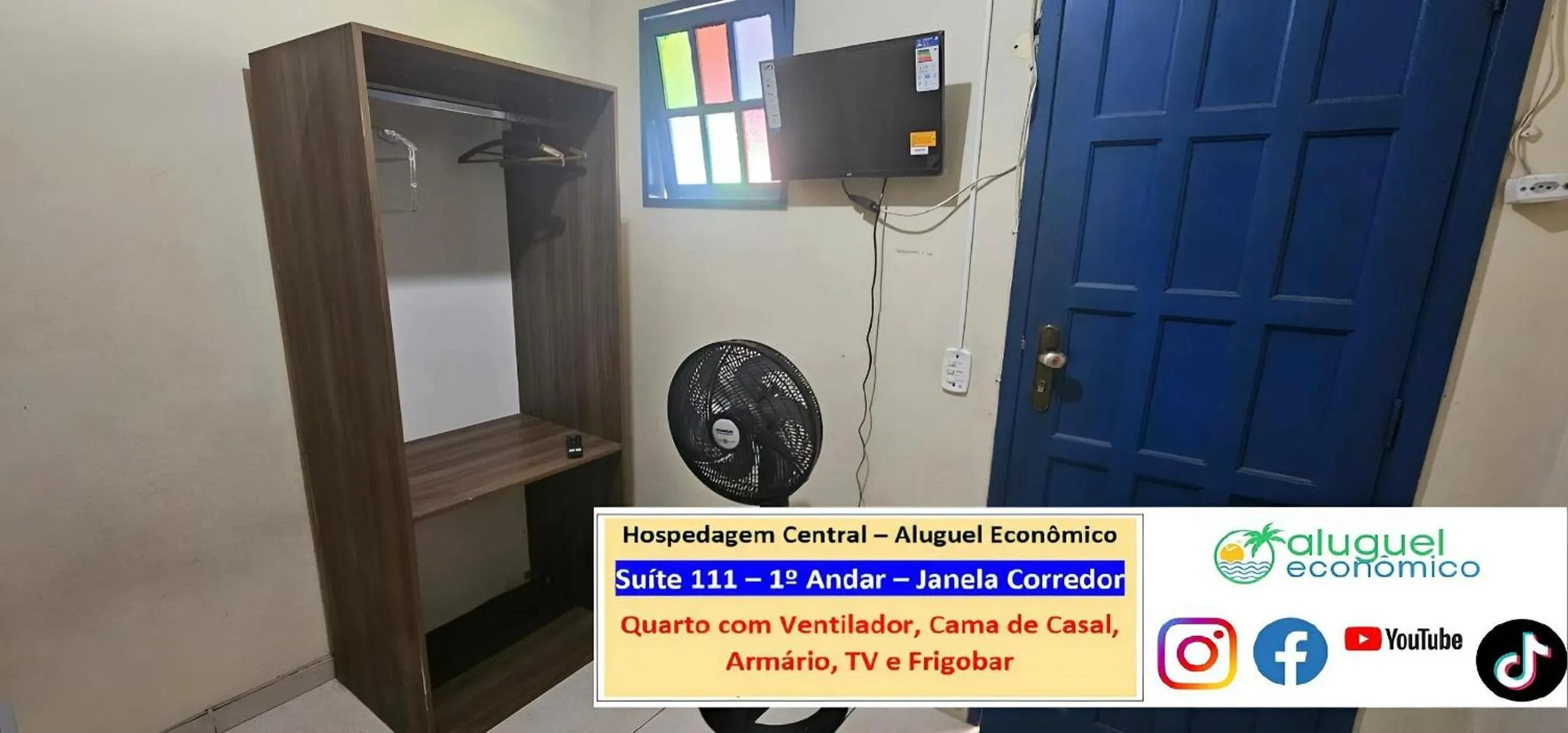 Bedroom in Cabo Frio - Hospedagem Central - Aluguel Econômico