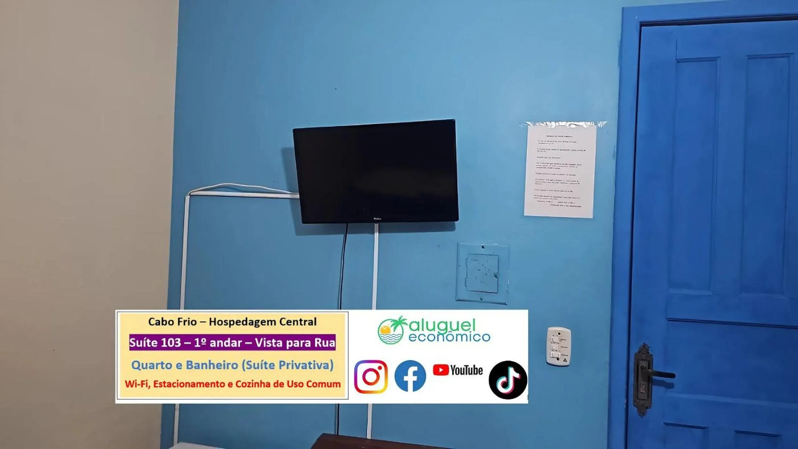 Bedroom in Cabo Frio - Hospedagem Central - Aluguel Econômico