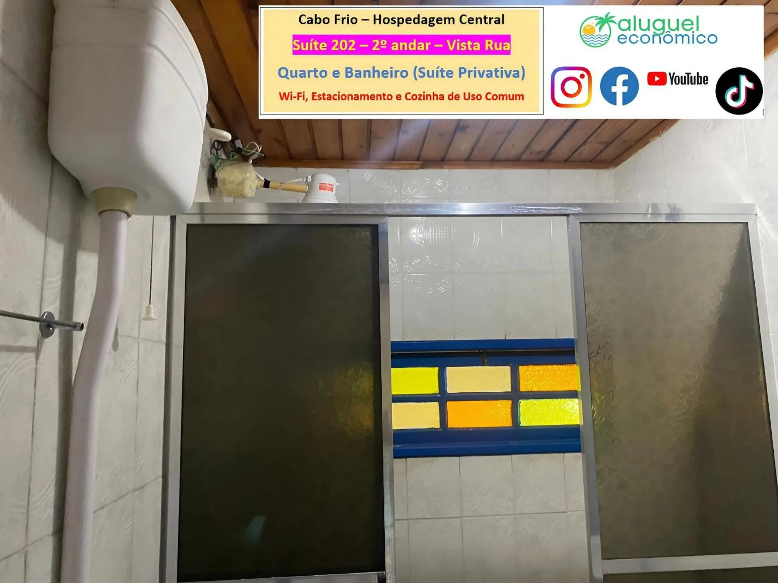 Toilet in Cabo Frio - Hospedagem Central - Aluguel Econômico