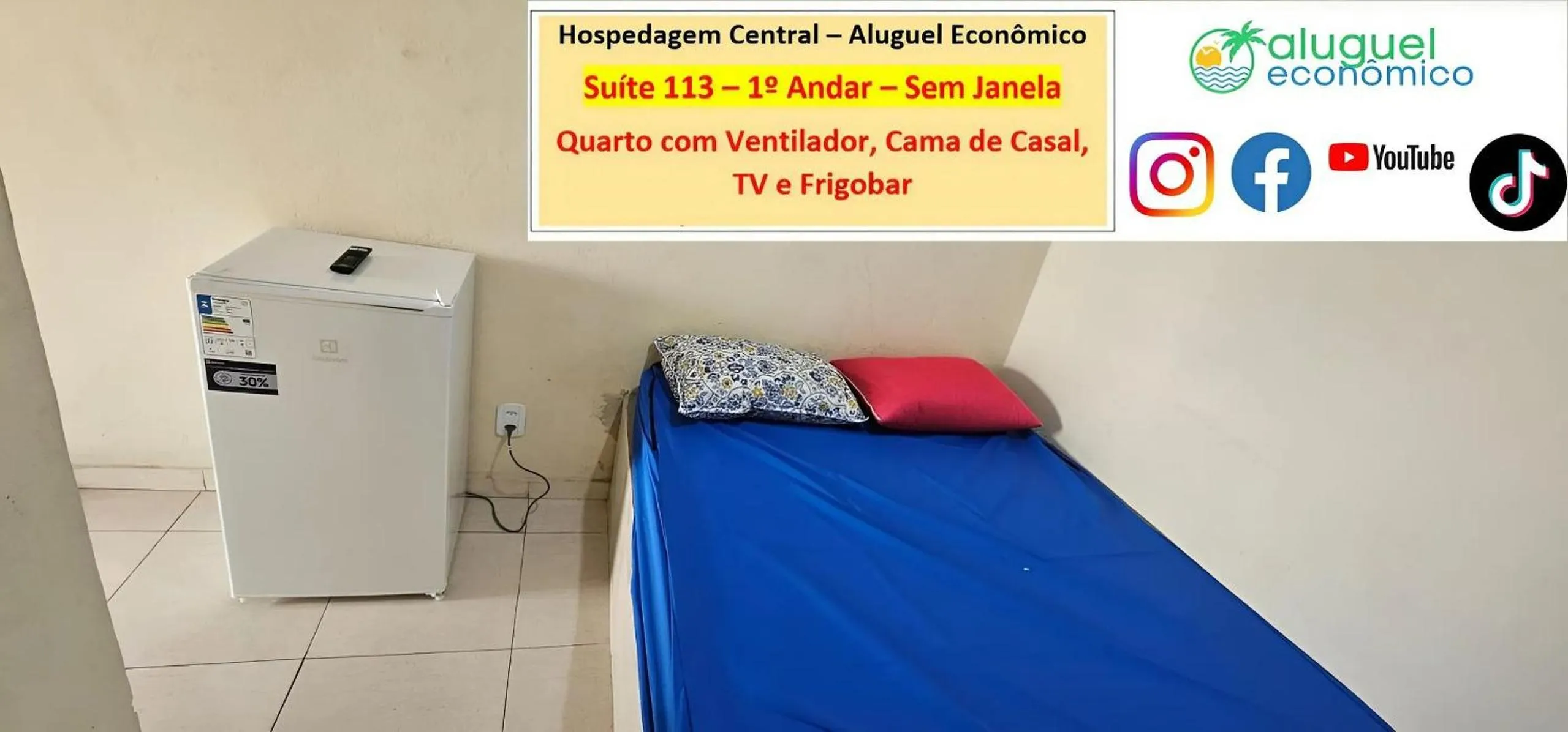 Bedroom, Bed in Cabo Frio - Hospedagem Central - Aluguel Econômico