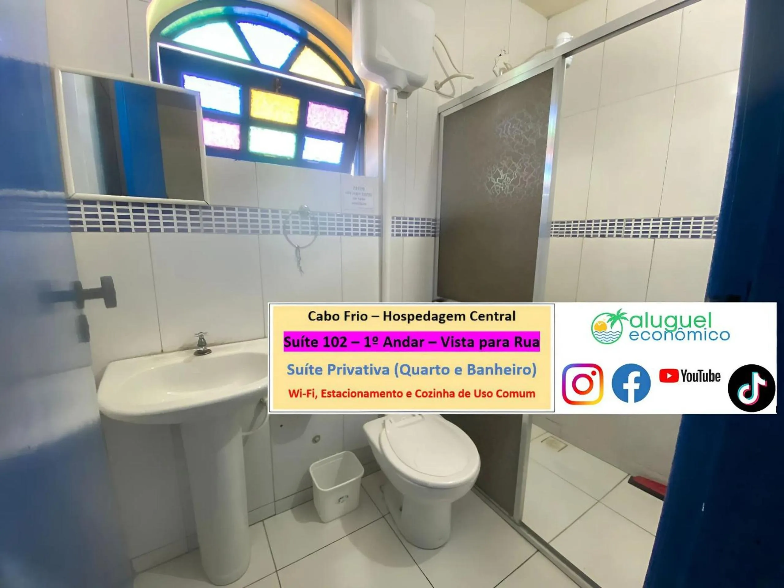 Toilet in Cabo Frio - Hospedagem Central - Aluguel Econômico