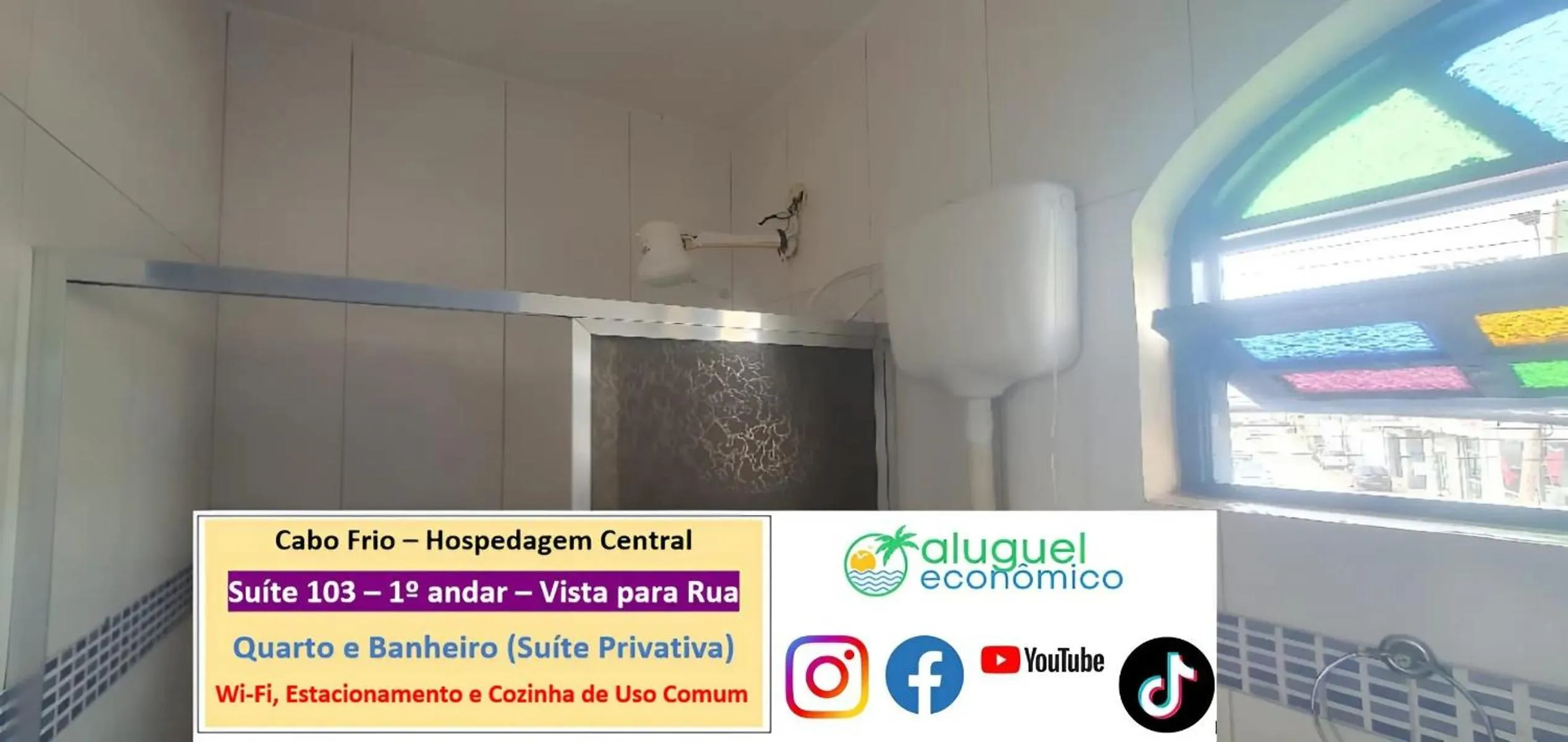 Toilet in Cabo Frio - Hospedagem Central - Aluguel Econômico