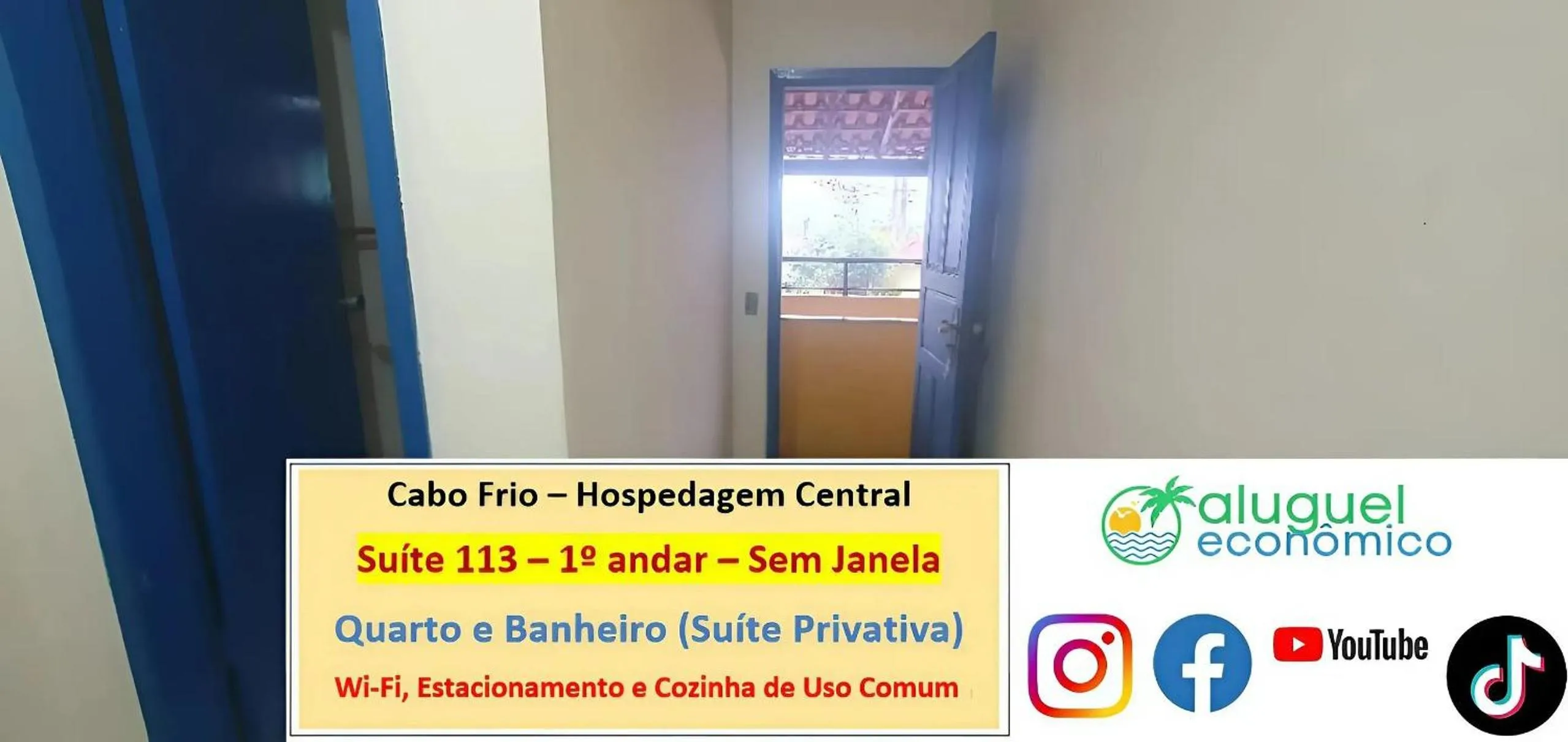 Bedroom in Cabo Frio - Hospedagem Central - Aluguel Econômico