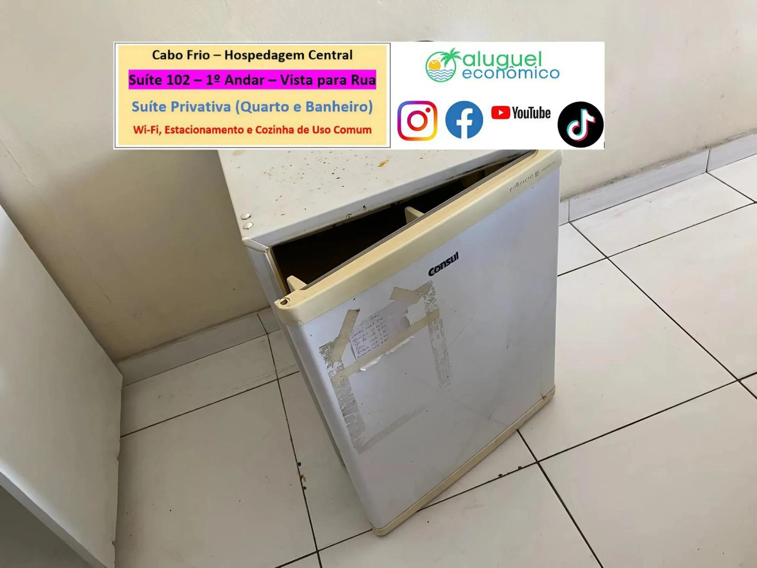 Bedroom in Cabo Frio - Hospedagem Central - Aluguel Econômico