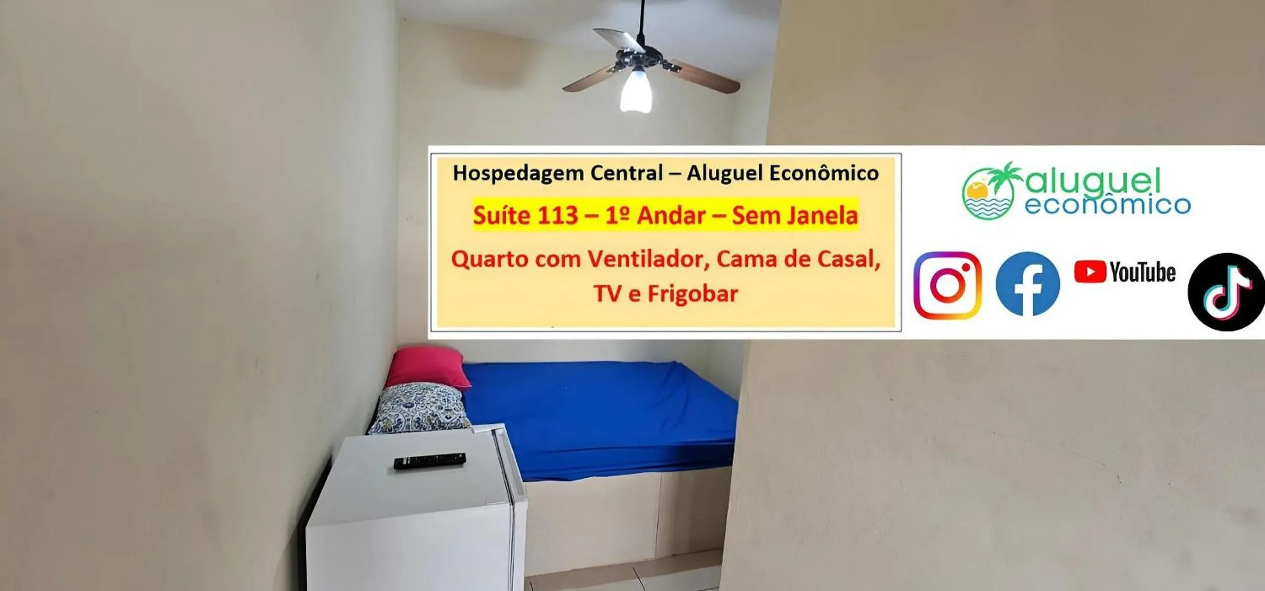 Bedroom in Cabo Frio - Hospedagem Central - Aluguel Econômico