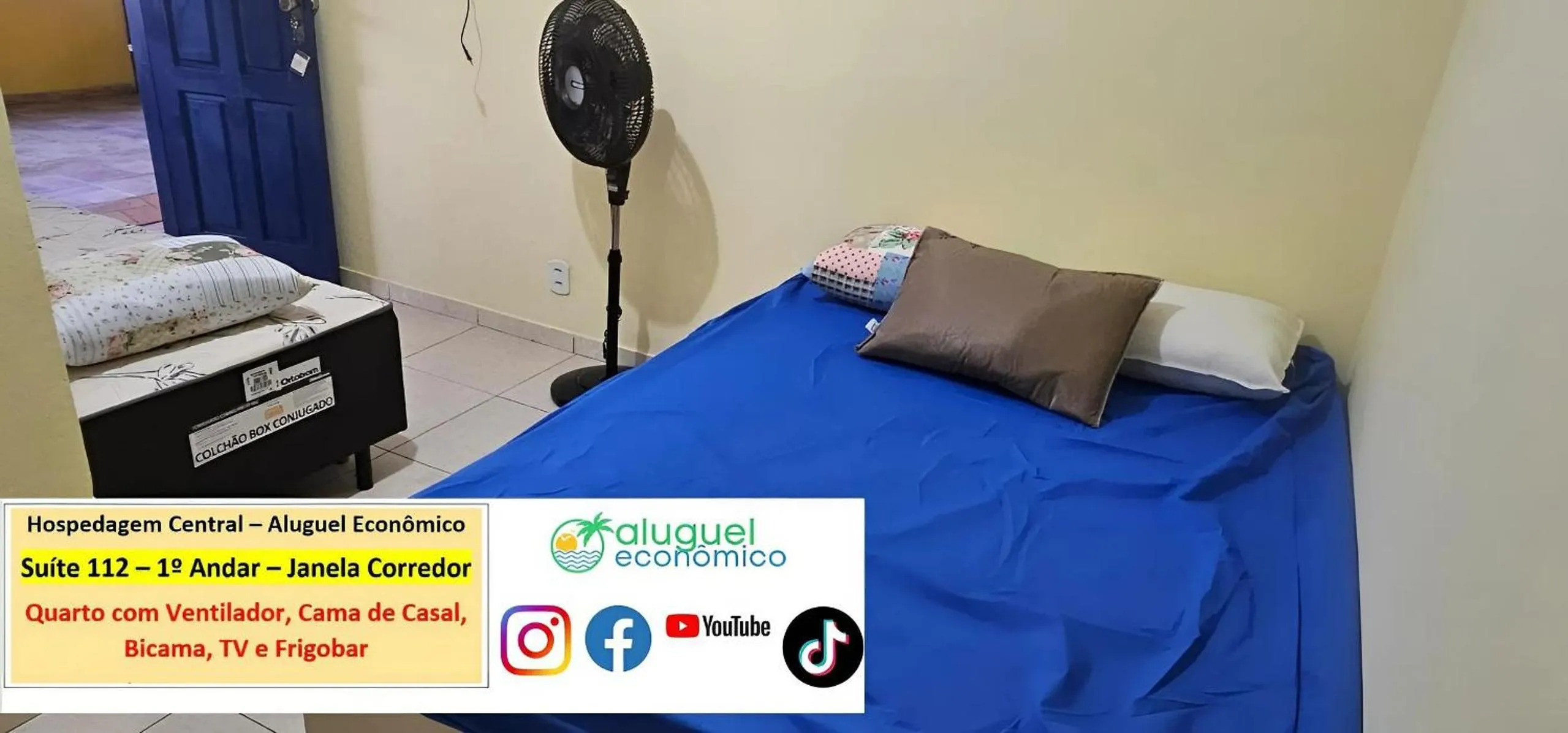 Bedroom, Bed in Cabo Frio - Hospedagem Central - Aluguel Econômico