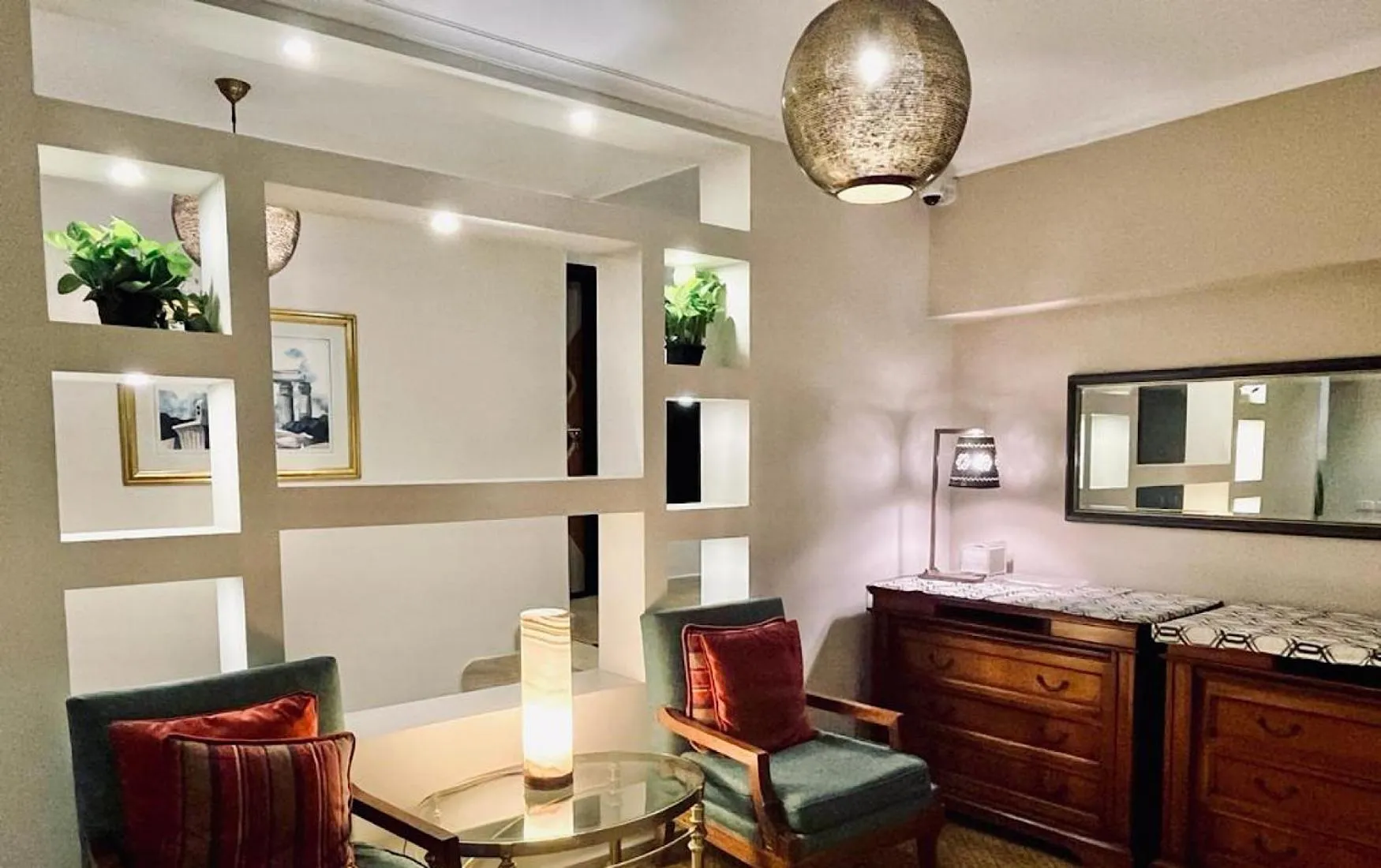 Seating area in Kemet Boutique Hotel