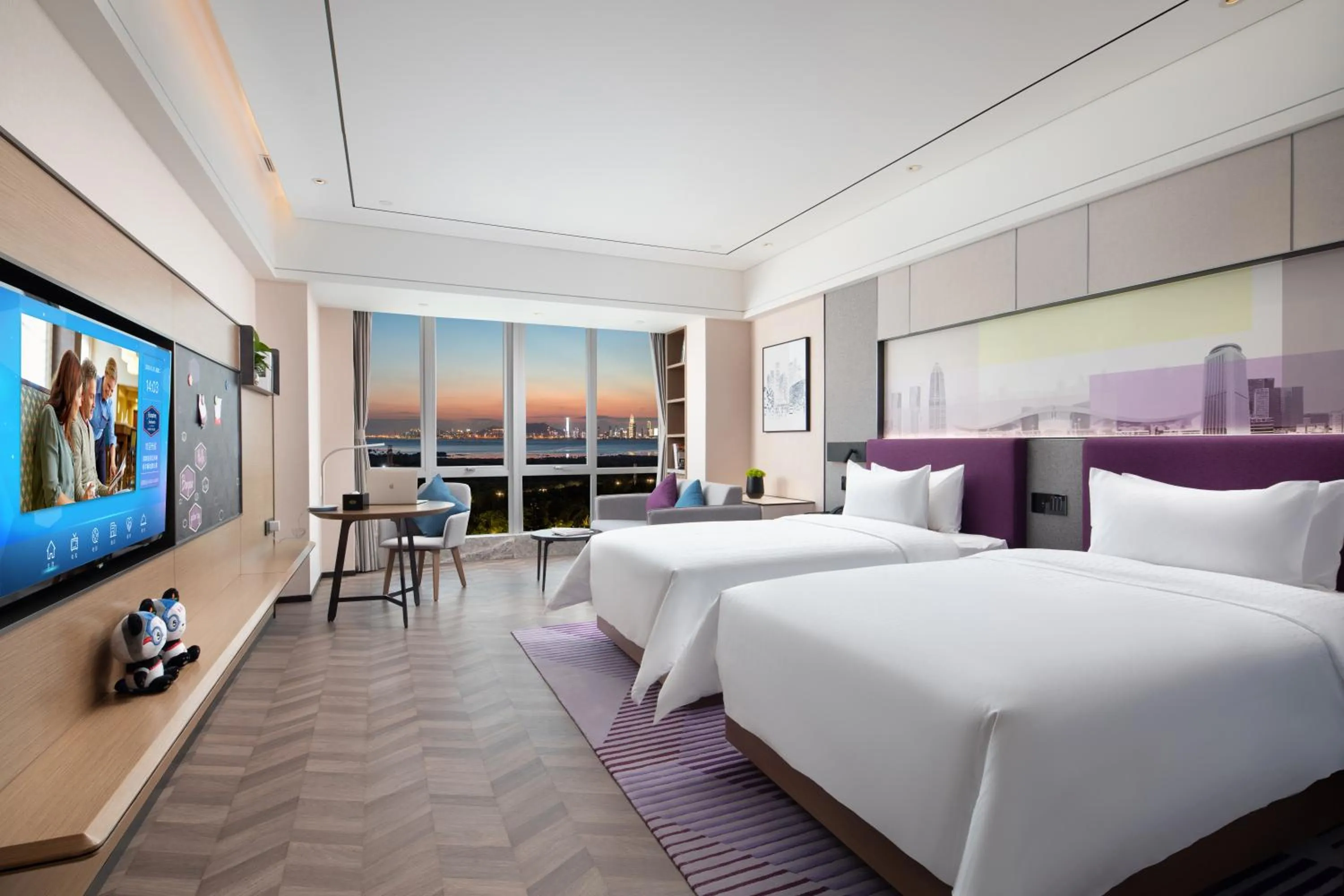 Property building, Bed in Hampton By Hilton Shenzhen Futian Mangrove Park Apartments