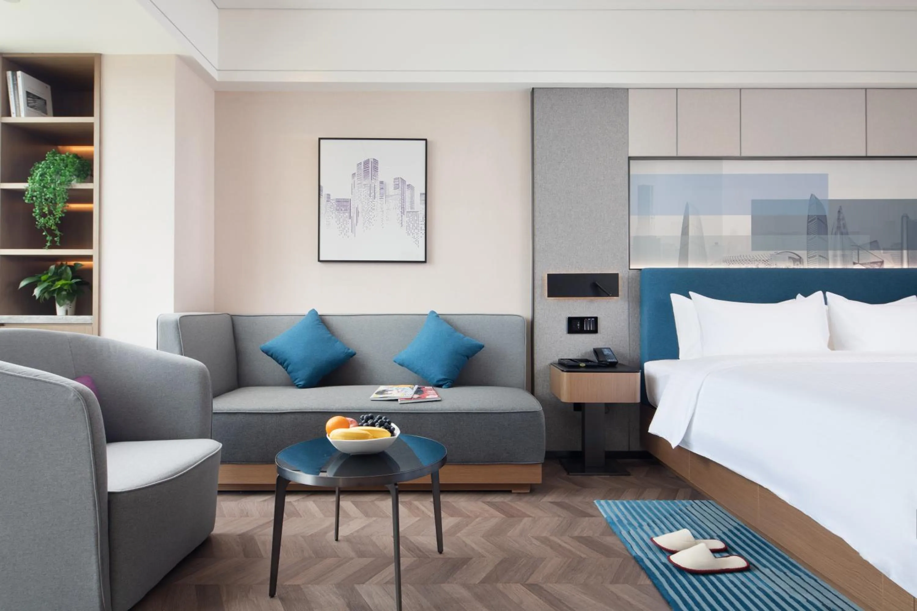 Bed in Hampton By Hilton Shenzhen Futian Mangrove Park Apartments