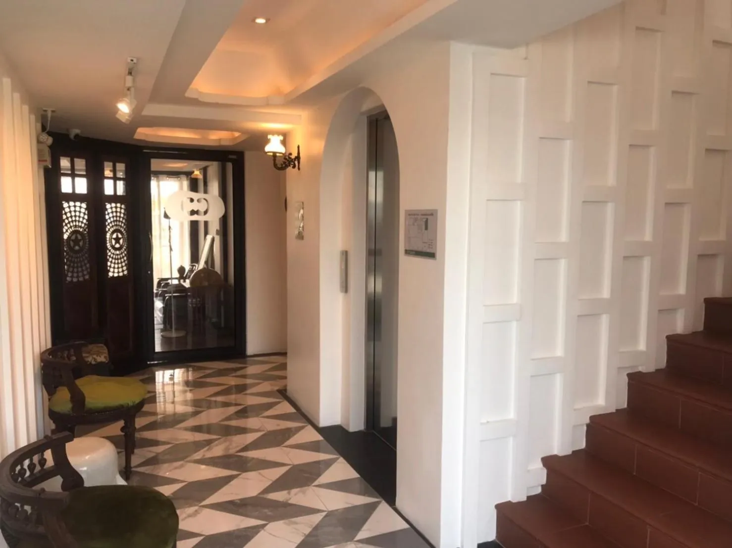 elevator in Wiang Ville Boutique Hotel