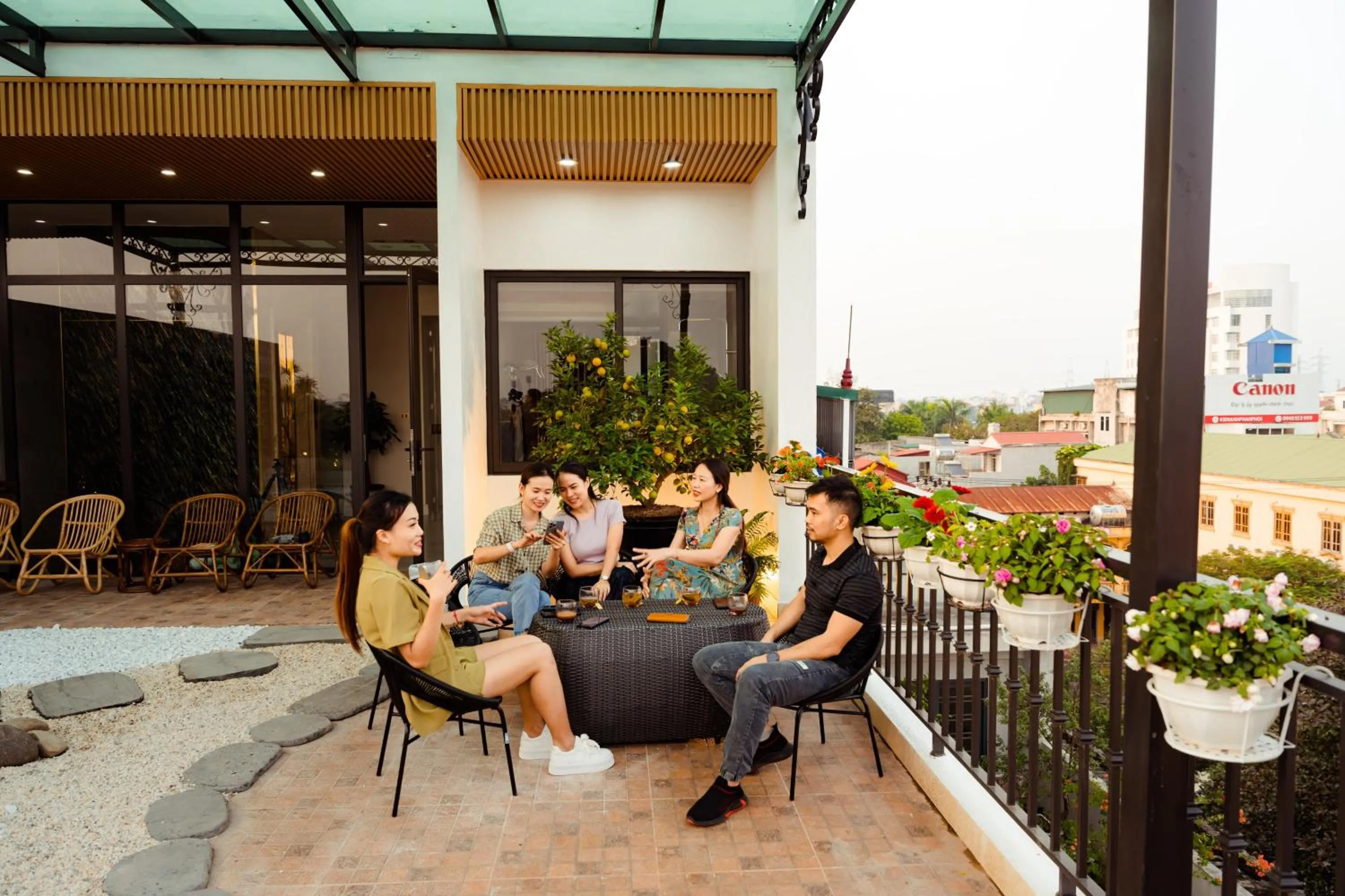 Seating area in Dolce Mia Home Ninh Bình