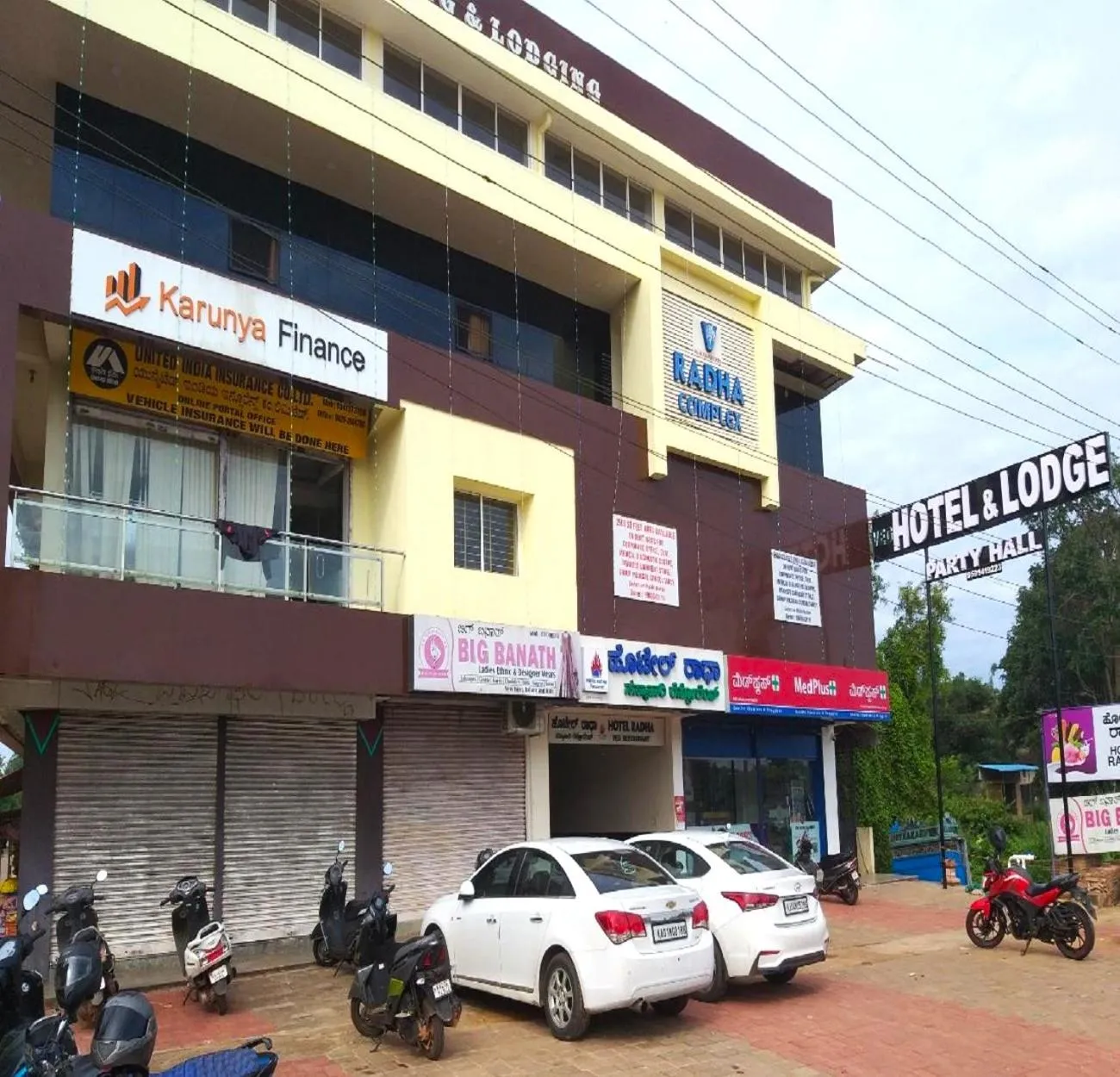 Property building in Hotel Radha