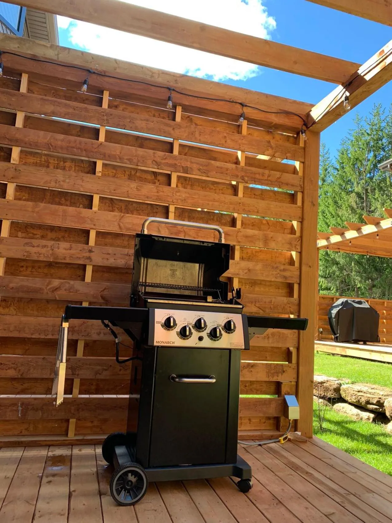 BBQ facilities in Studio with king bed, sofa bed and terrace Mont-Tremblant