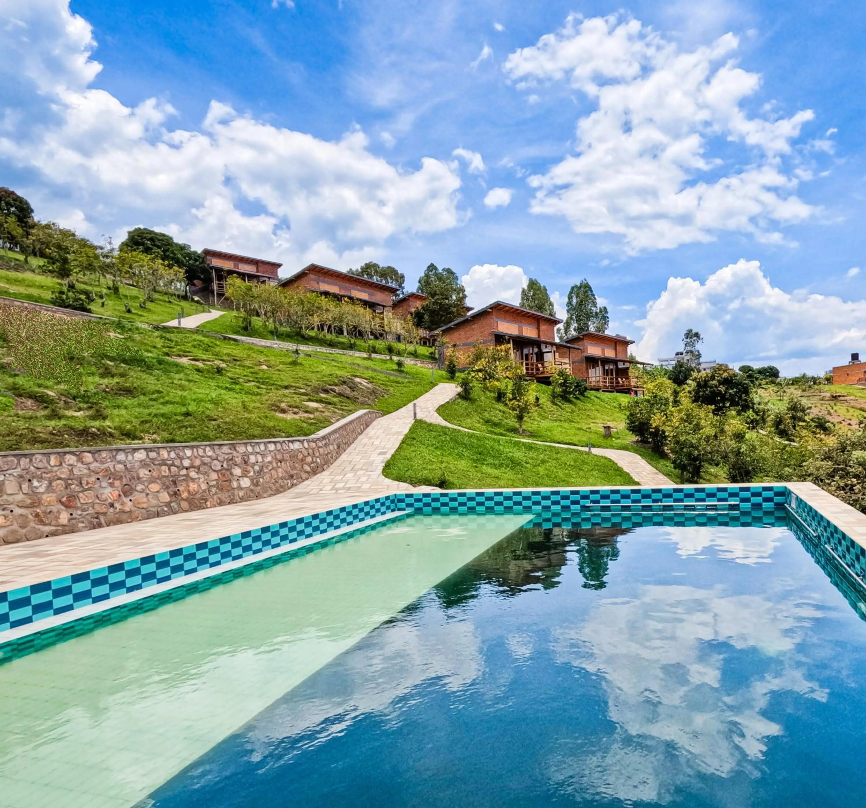 Pool view in Umutuzo Lodge Kivu Lake