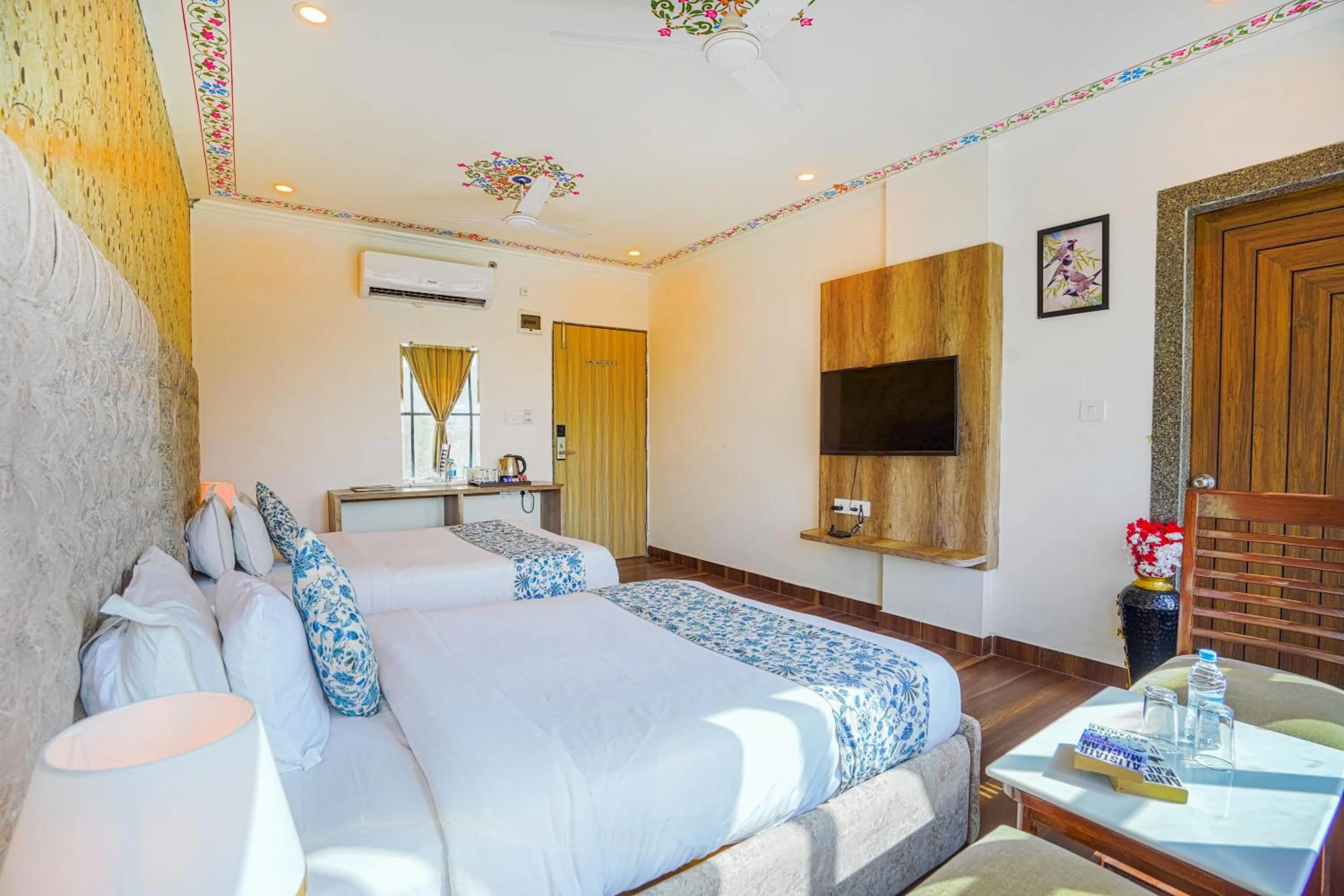 Bedroom, Bed in Pax Hotel Grand Blue 3 min walk from Udaipur city Railway Station