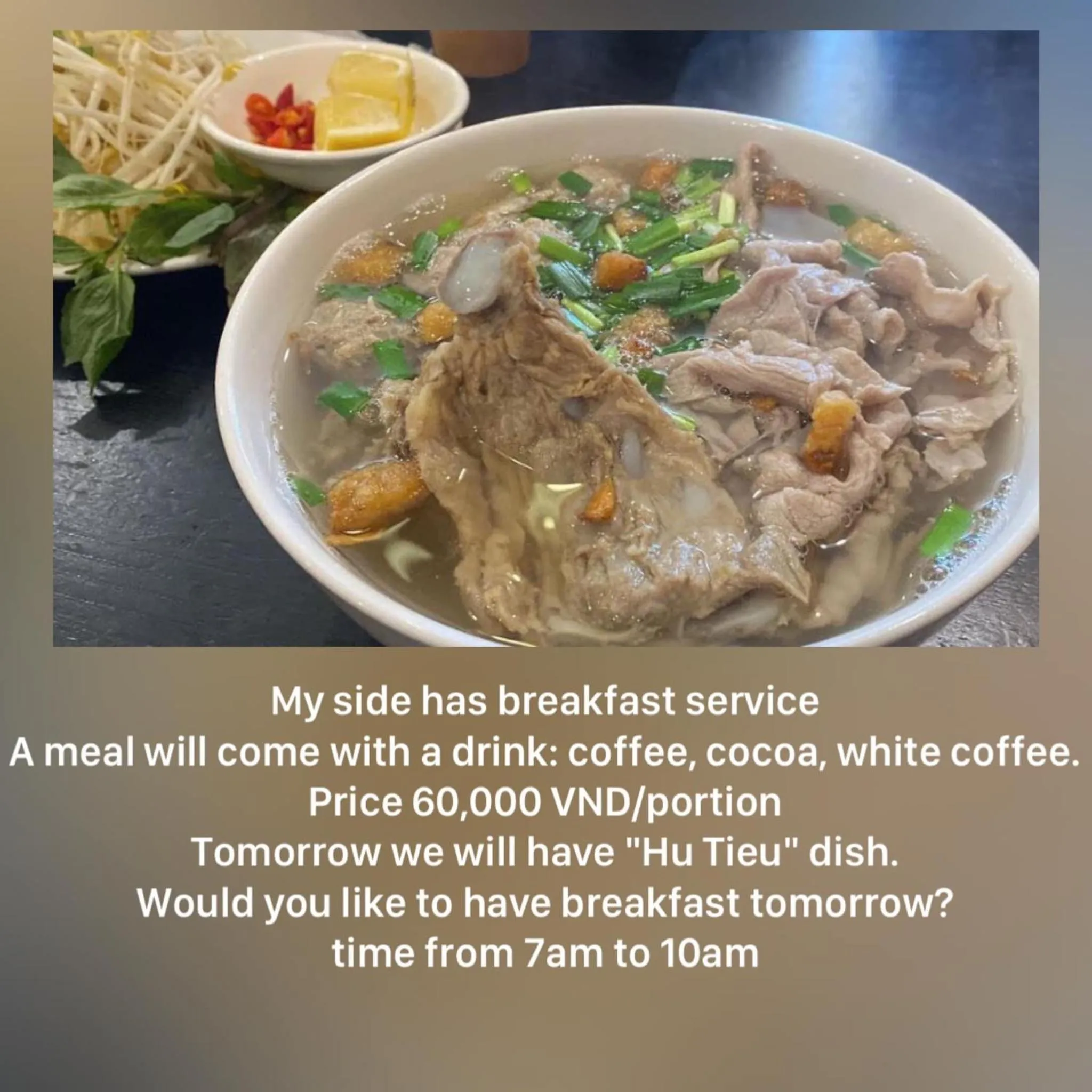 Breakfast in Hoa Son Village Da Lat